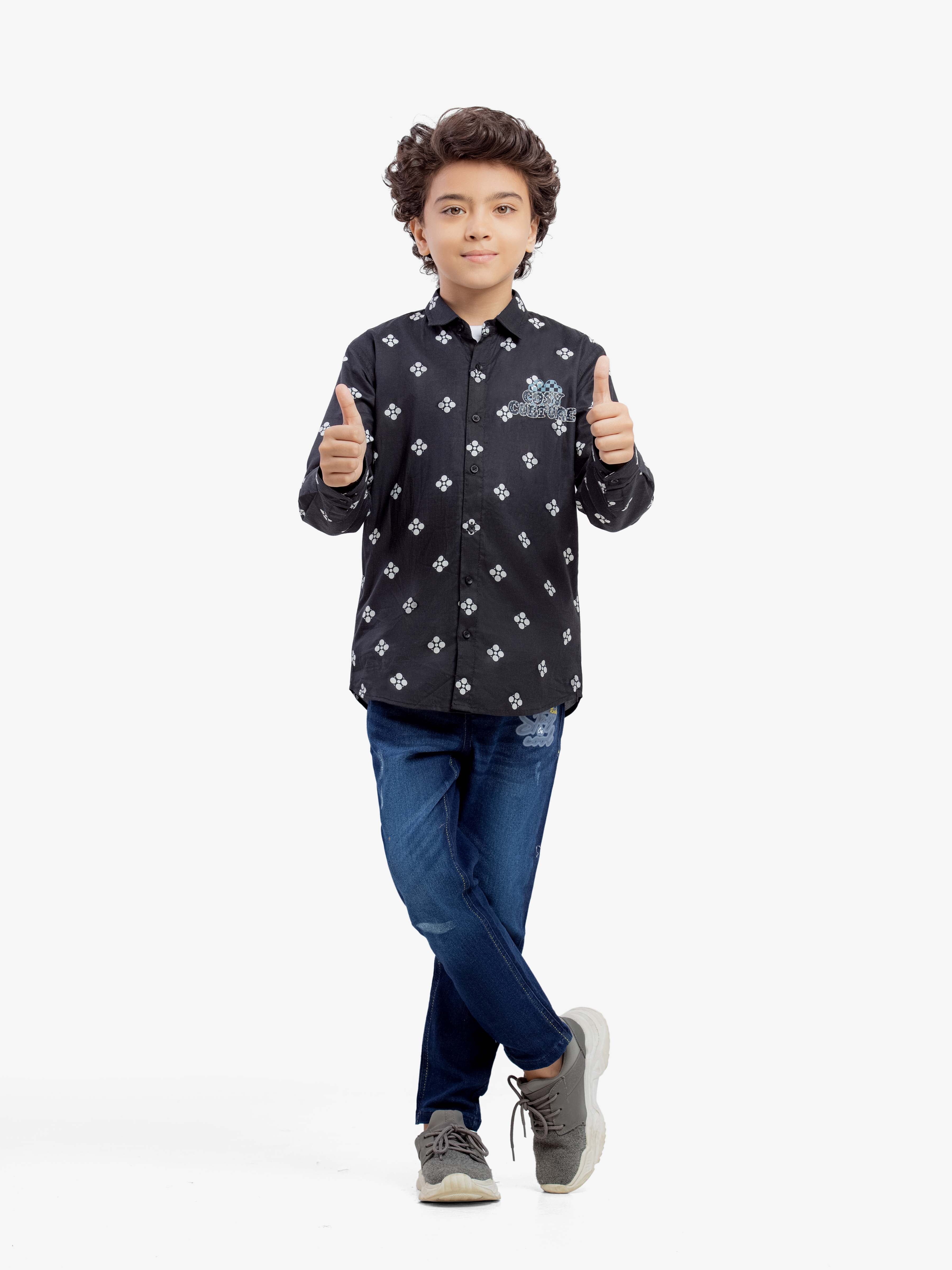 Boy's Black Shirt - EBTSF5-27655-2P - Image 4