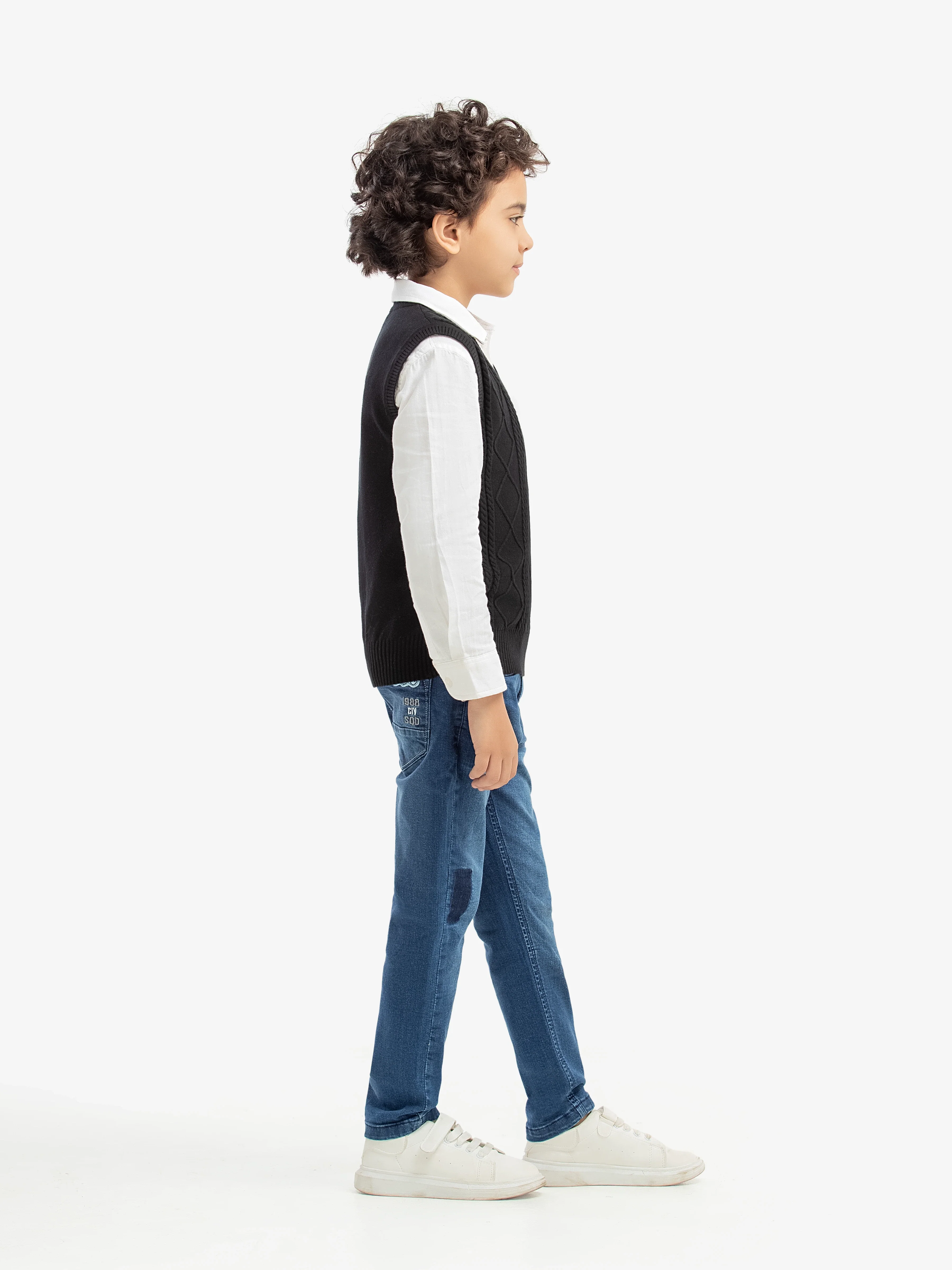 Boy's Black Sweater - EBTSWT5-007 - Image 4