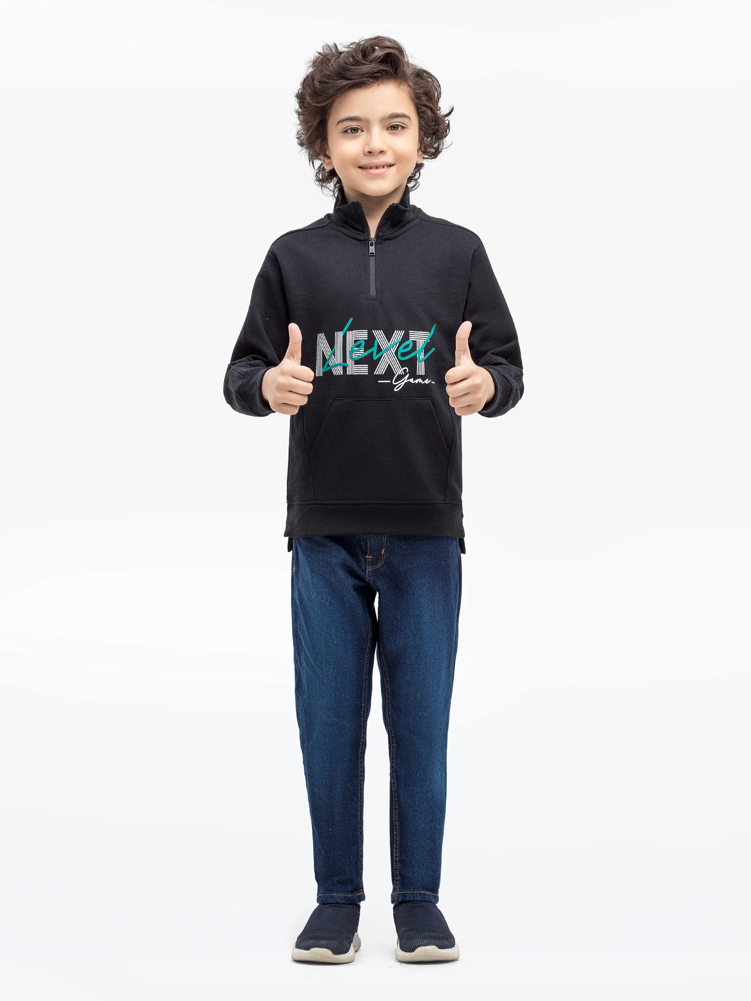 Boy's Black Sweatshirt - EBTSS24-005 - Image 2
