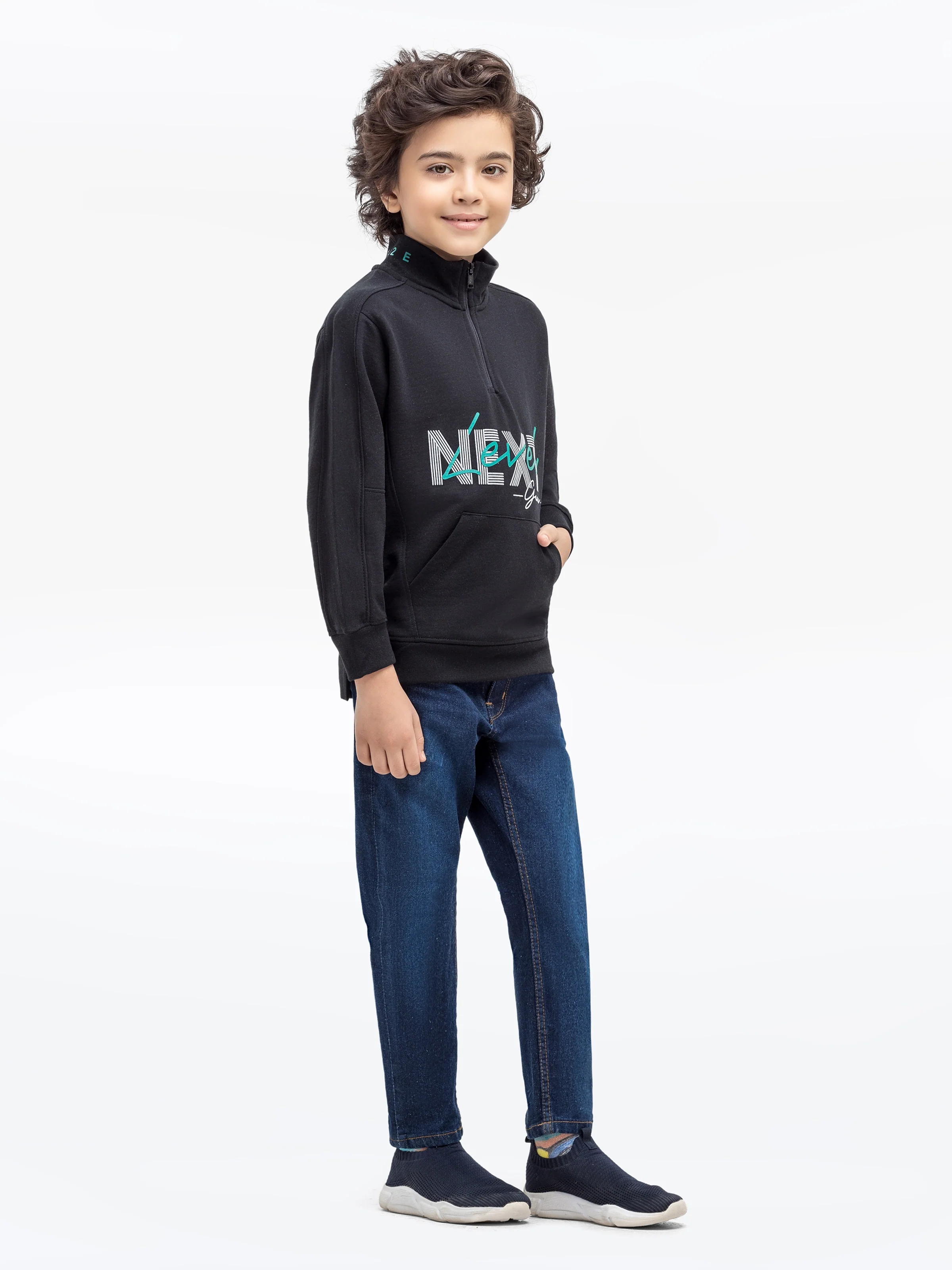 Boy's Black Sweatshirt - EBTSS24-005 - Image 4