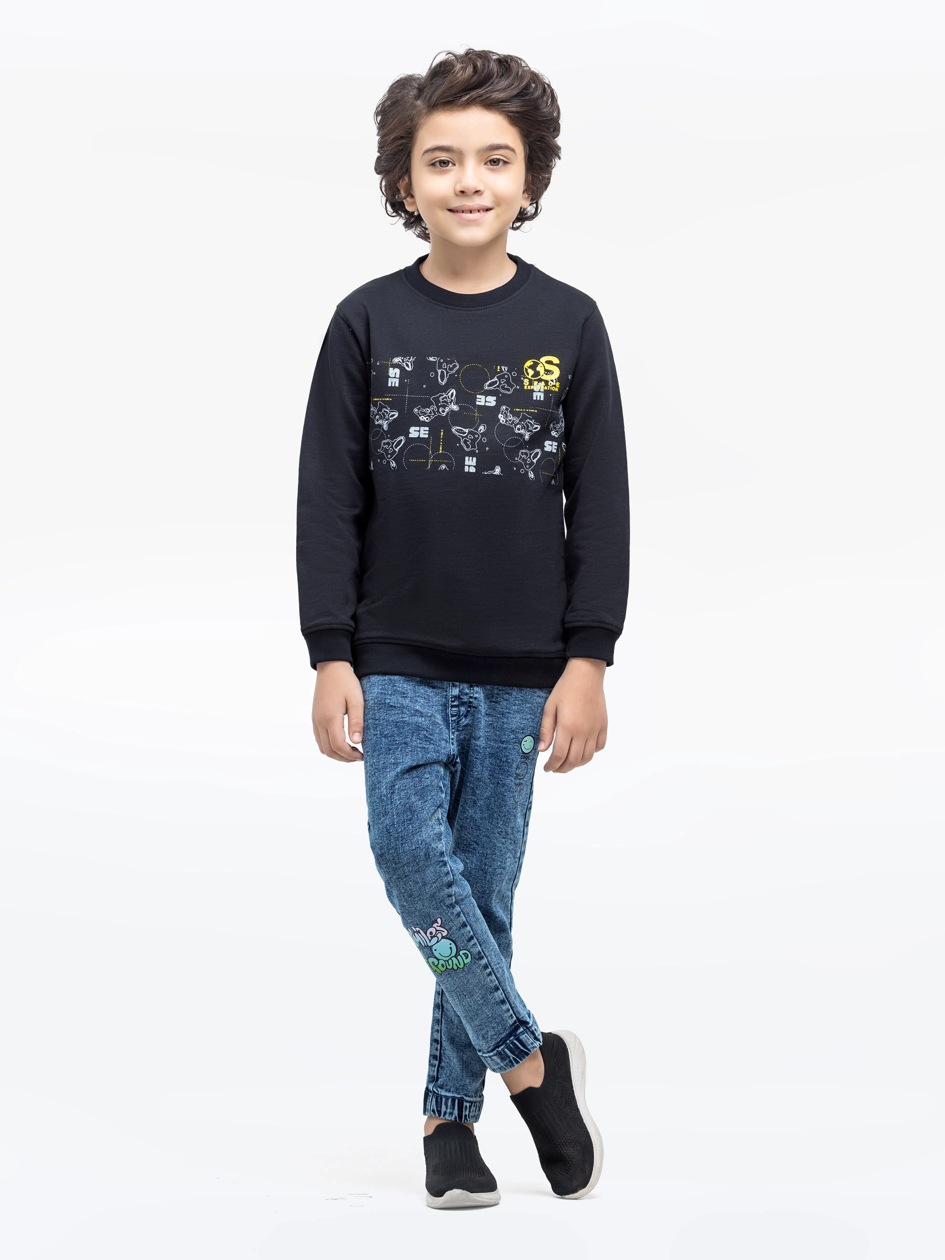 Boy's Black Sweatshirt - EBTSS24-008 - Image 2