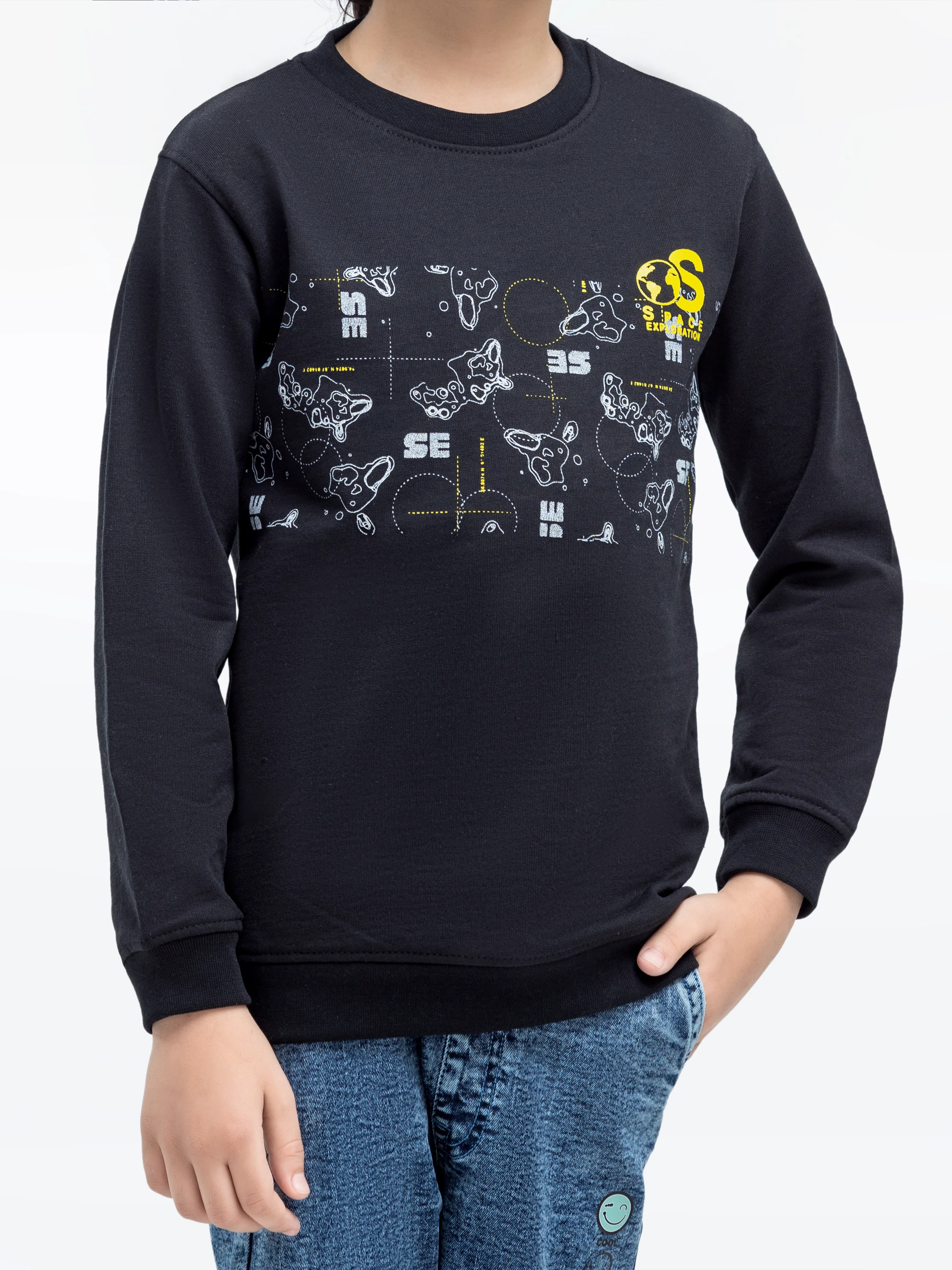 Boy's Black Sweatshirt - EBTSS24-008 - Image 3