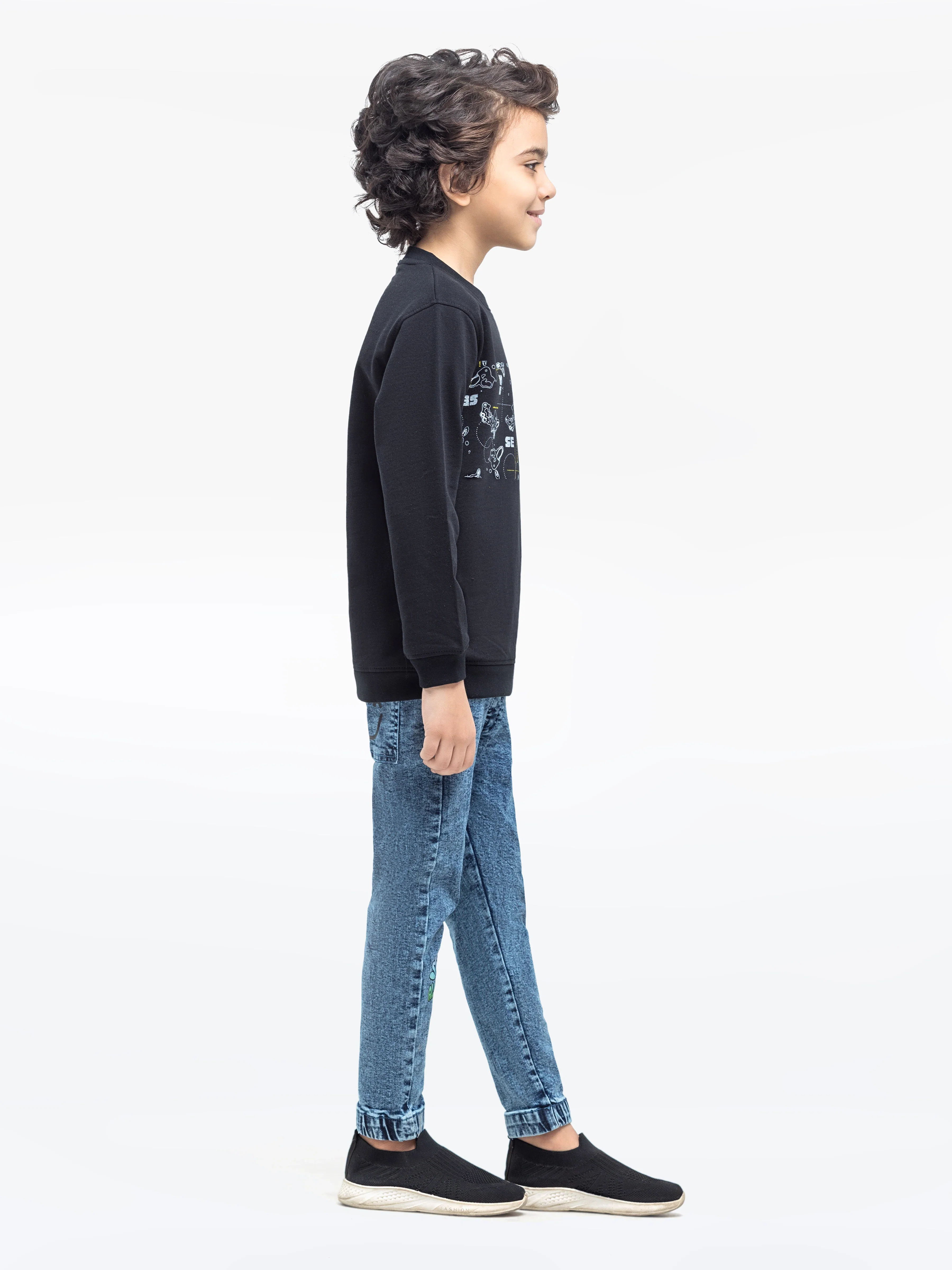 Boy's Black Sweatshirt - EBTSS24-008 - Image 4