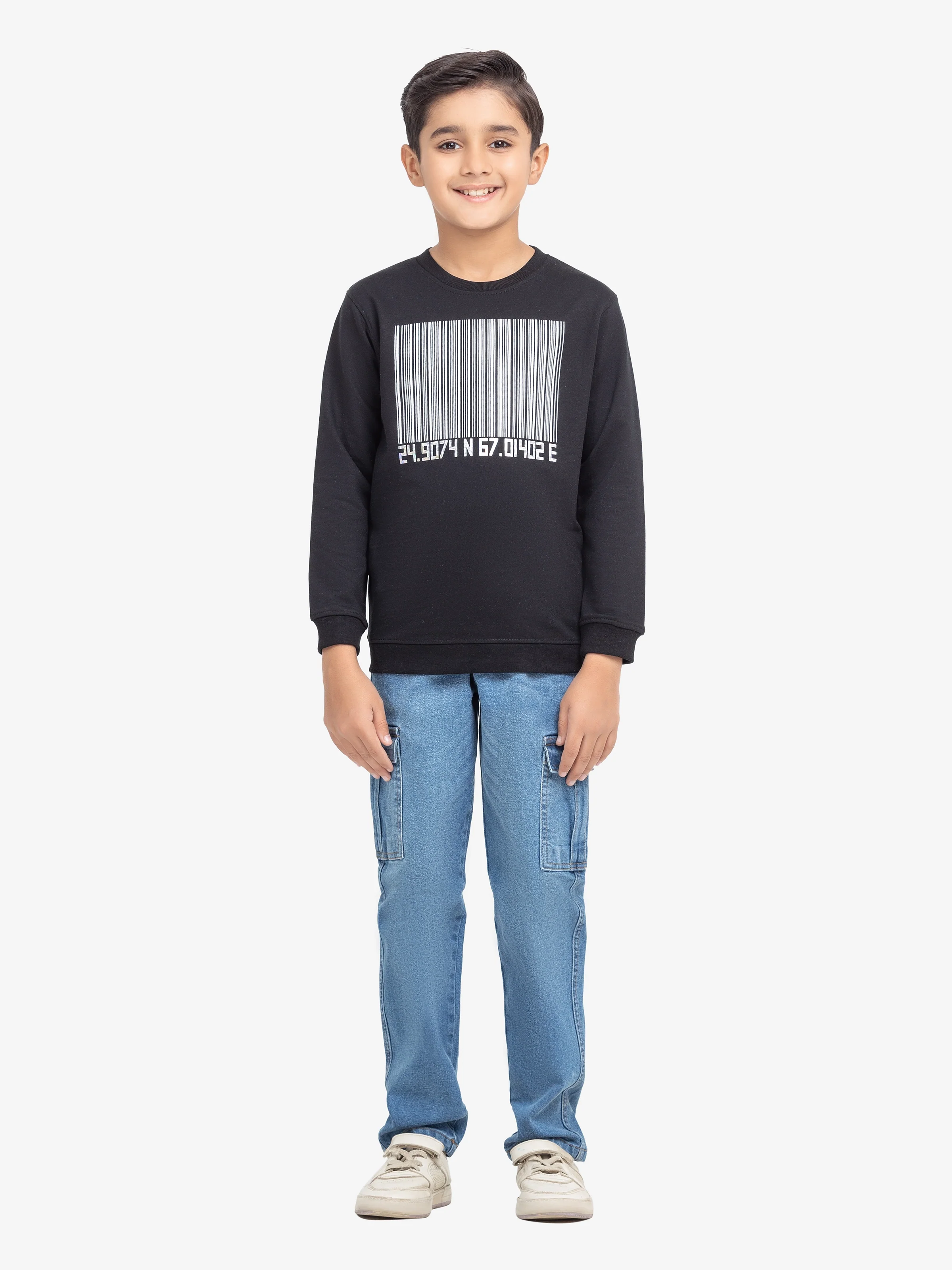 Boy's Black Sweatshirt - EBTSS24-020 - Image 2