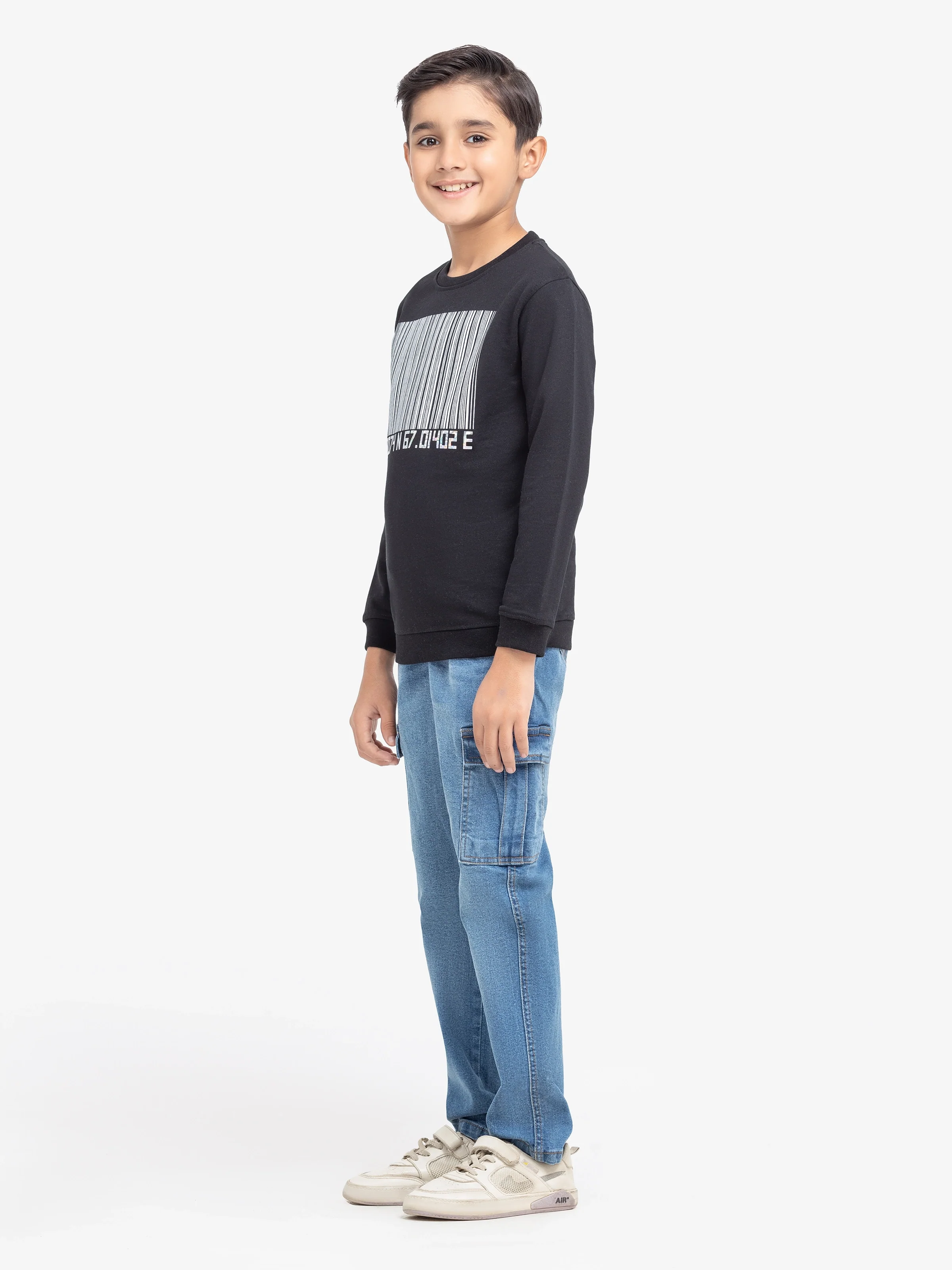 Boy's Black Sweatshirt - EBTSS24-020 - Image 4