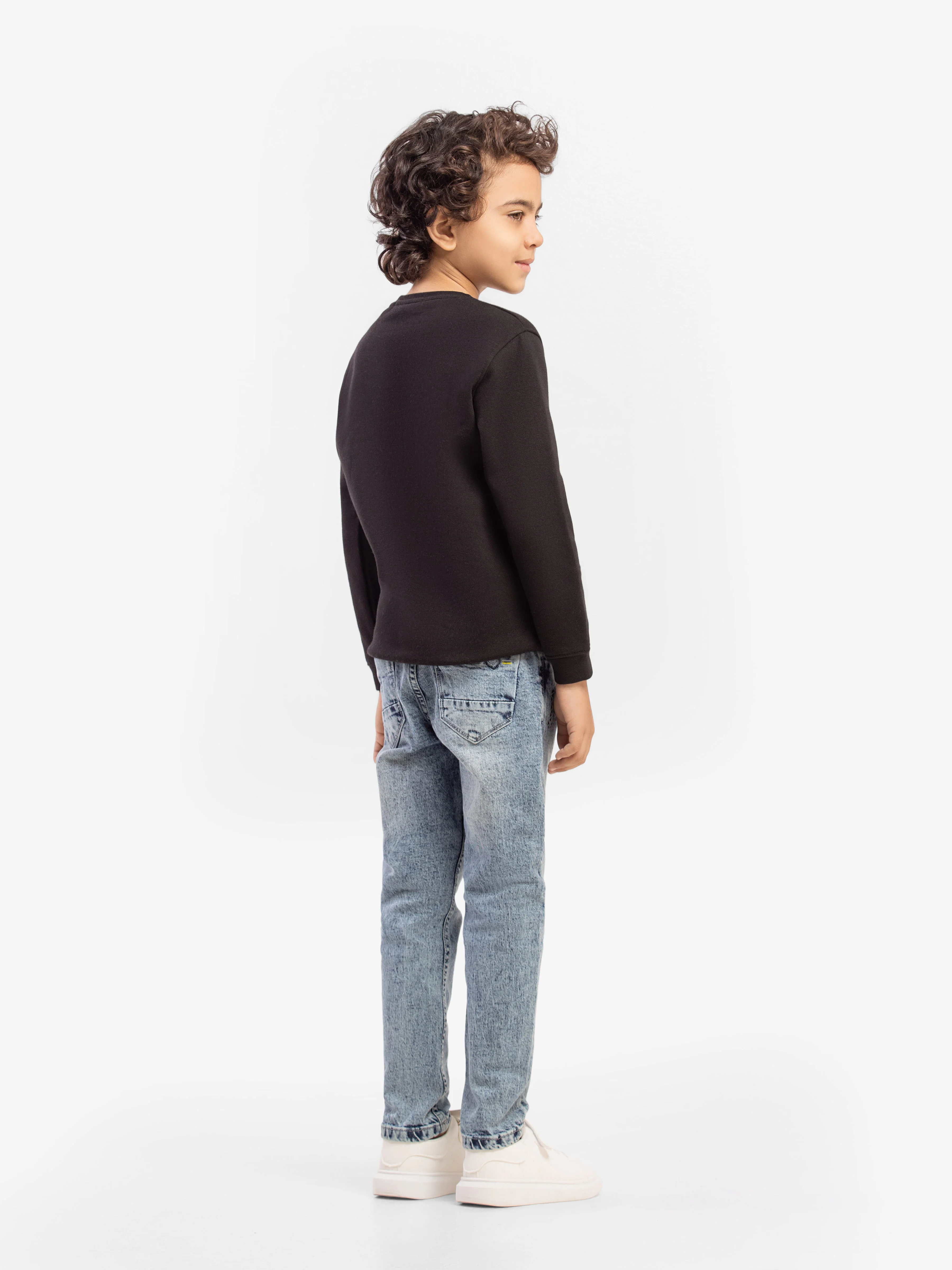 Boy's Black Sweatshirt - EBTSS5-013 - Image 4