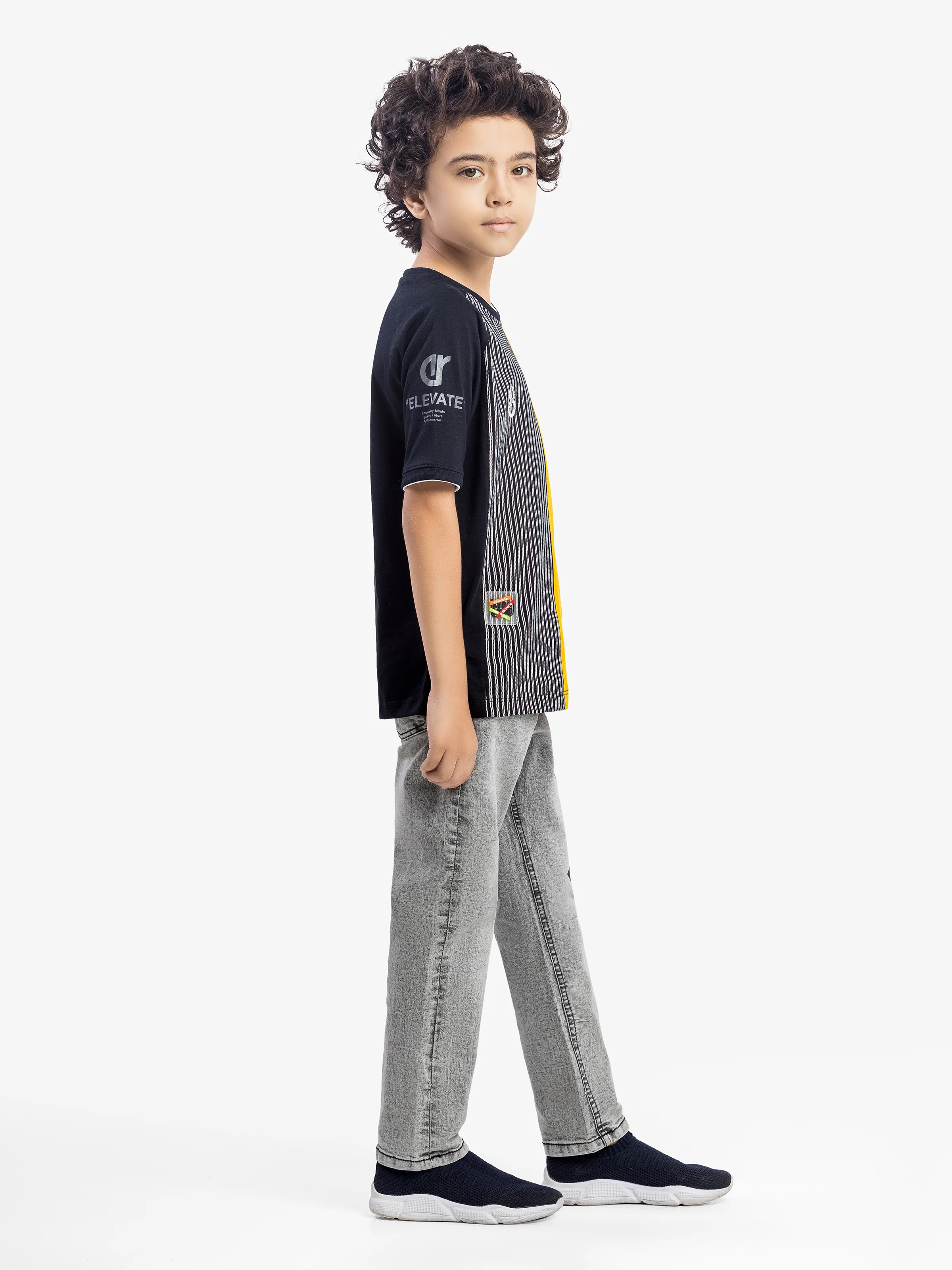 Boy's Black T-Shirt - EBTTS5-012 - Image 4