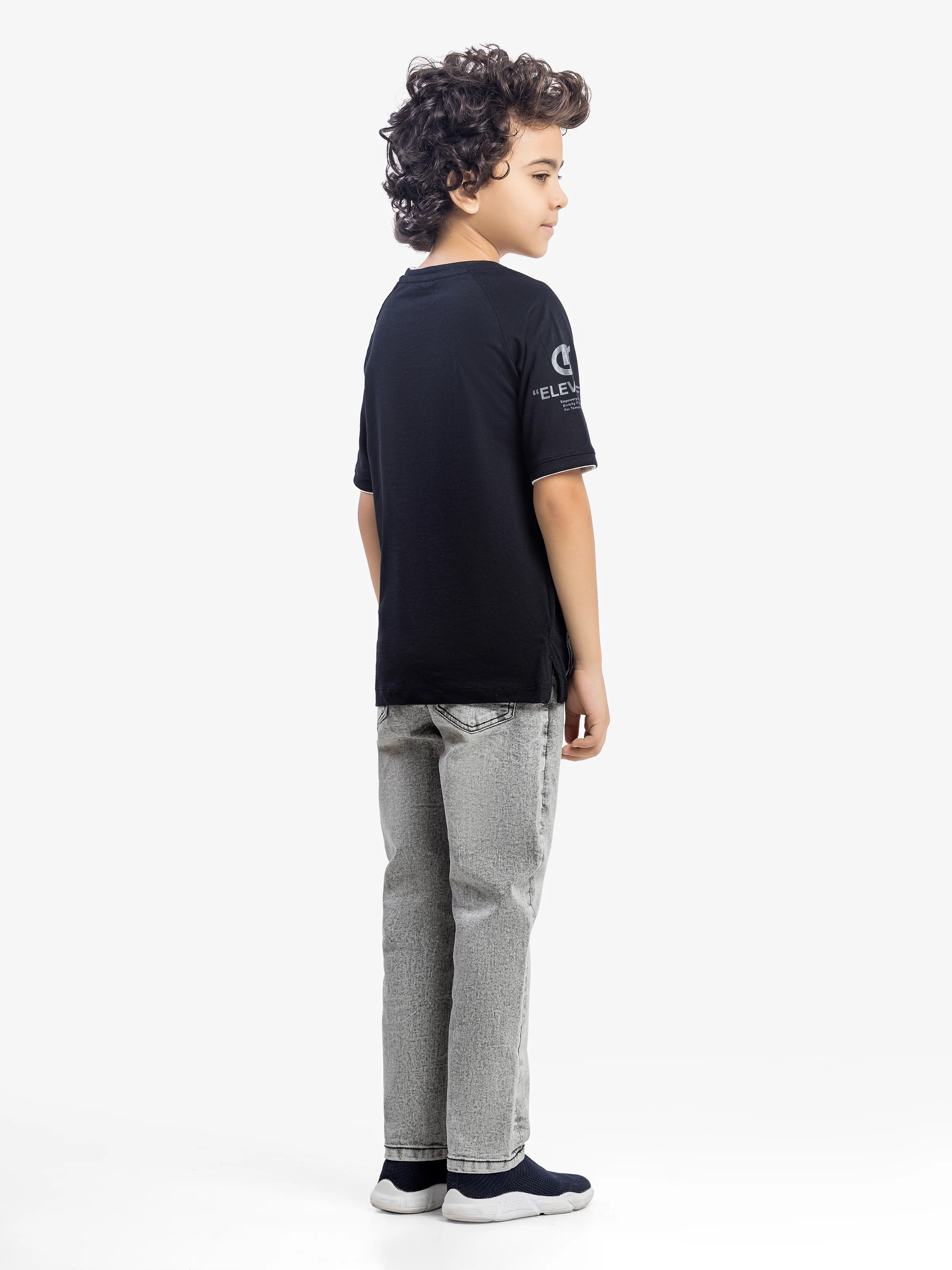 Boy's Black T-Shirt - EBTTS5-012 - Image 5