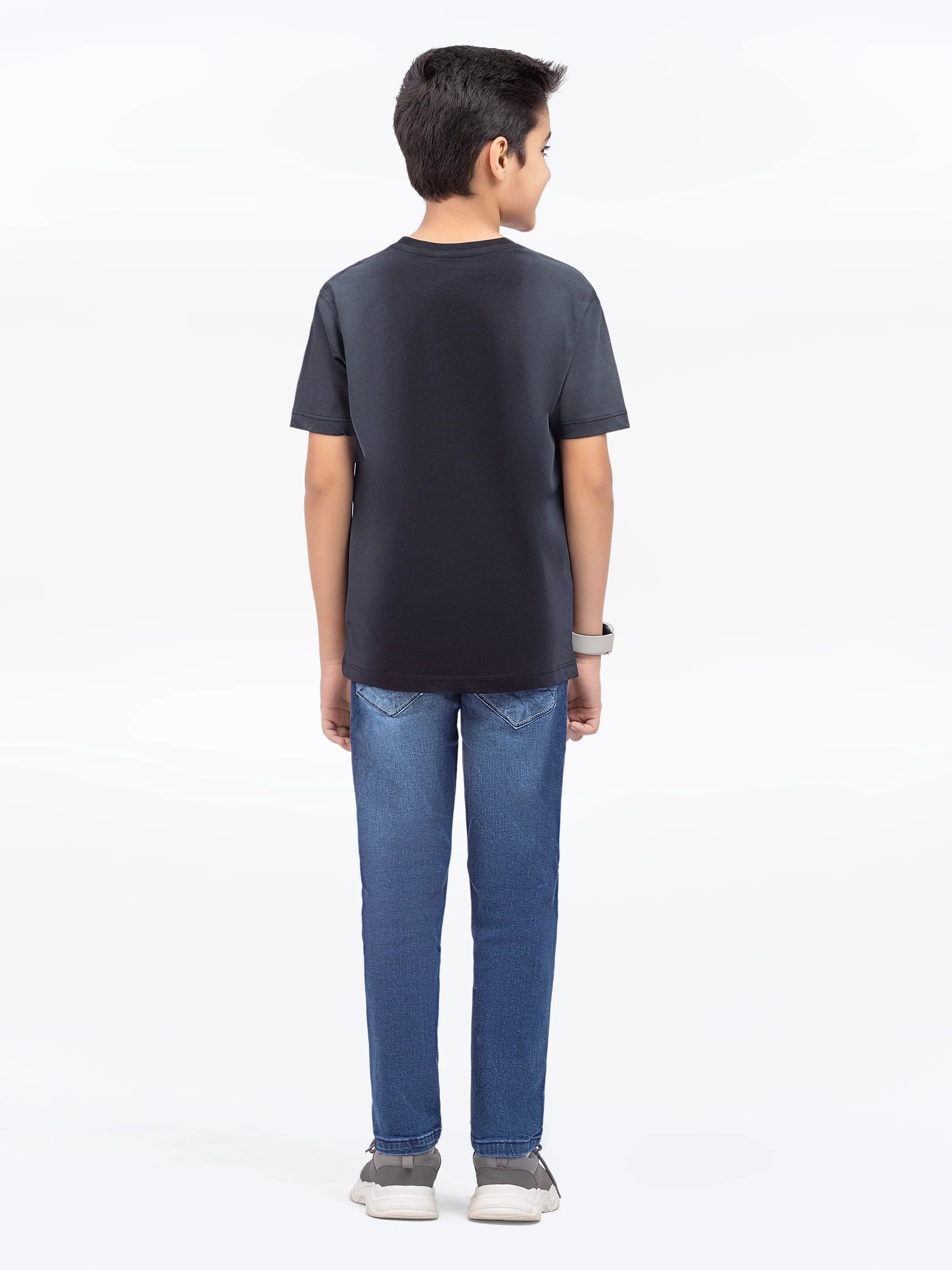 Boy's Black T-Shirt - EBTTS5-016 - Image 5