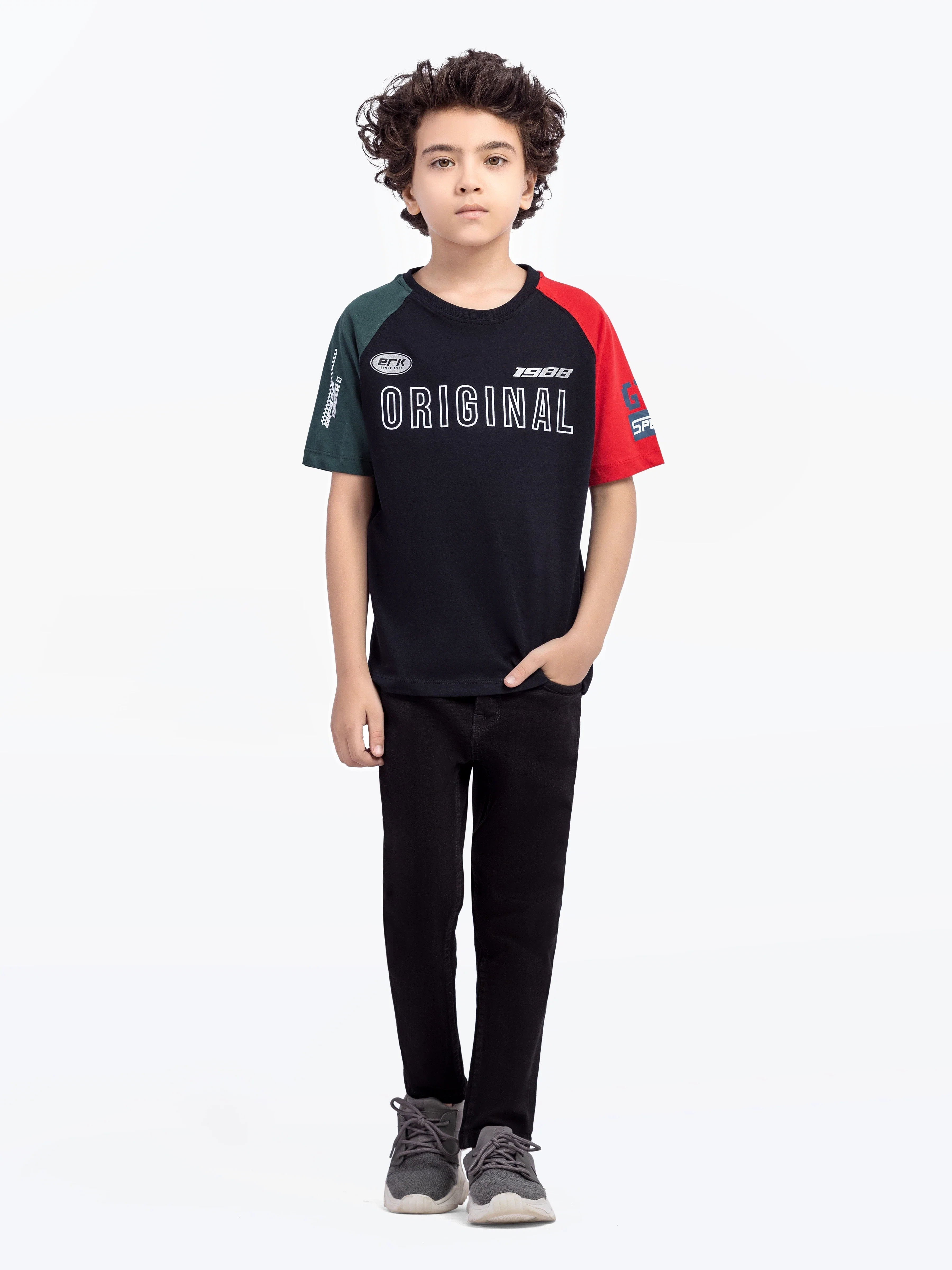 Boy's Black T-Shirt - EBTTS5-022 - Image 2