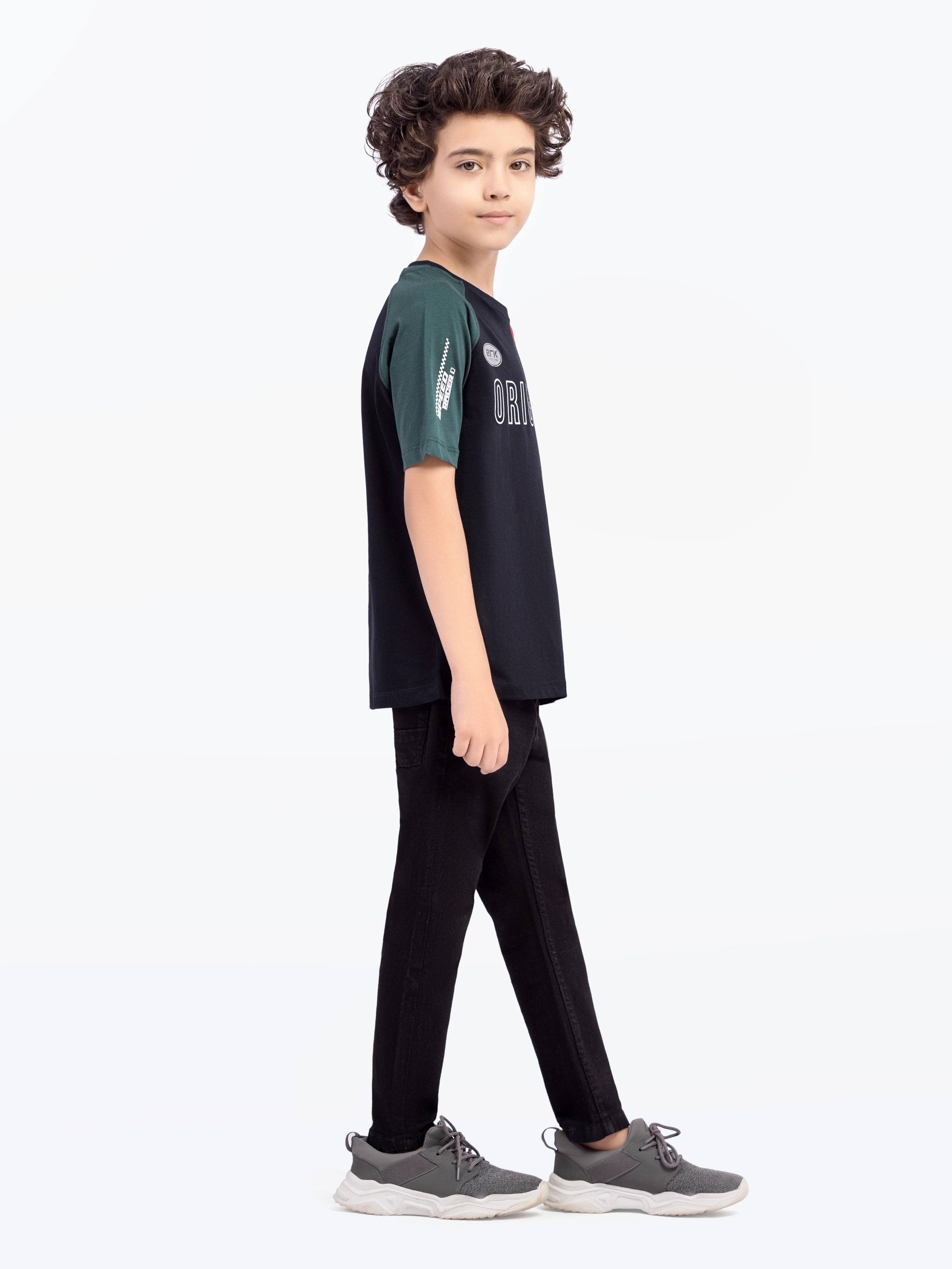 Boy's Black T-Shirt - EBTTS5-022 - Image 5