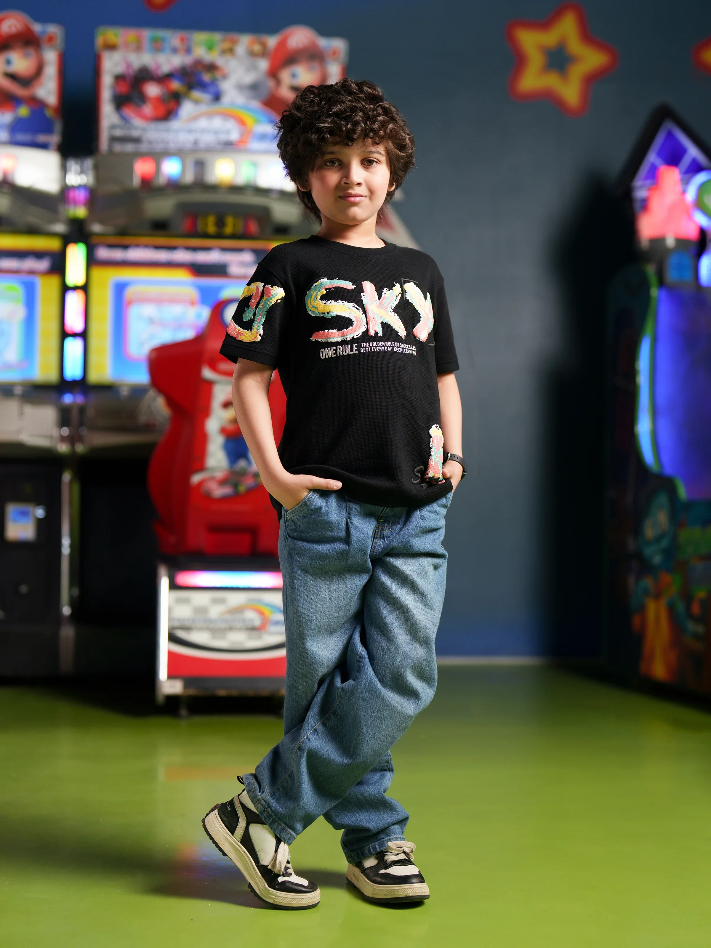 Boy's Black T-Shirt - EBTTS6-018 - Image 3