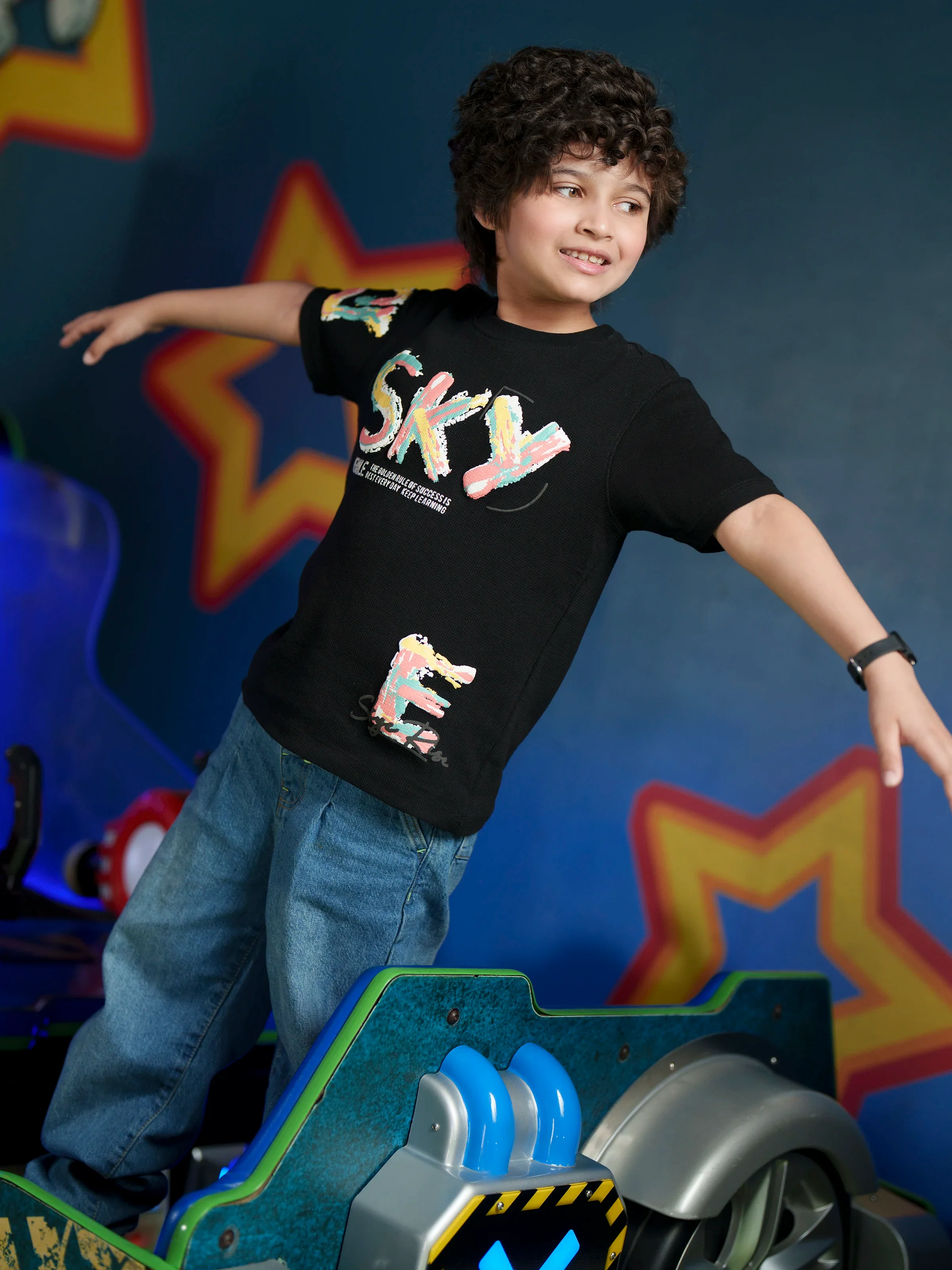 Boy's Black T-Shirt - EBTTS6-018 - Image 4