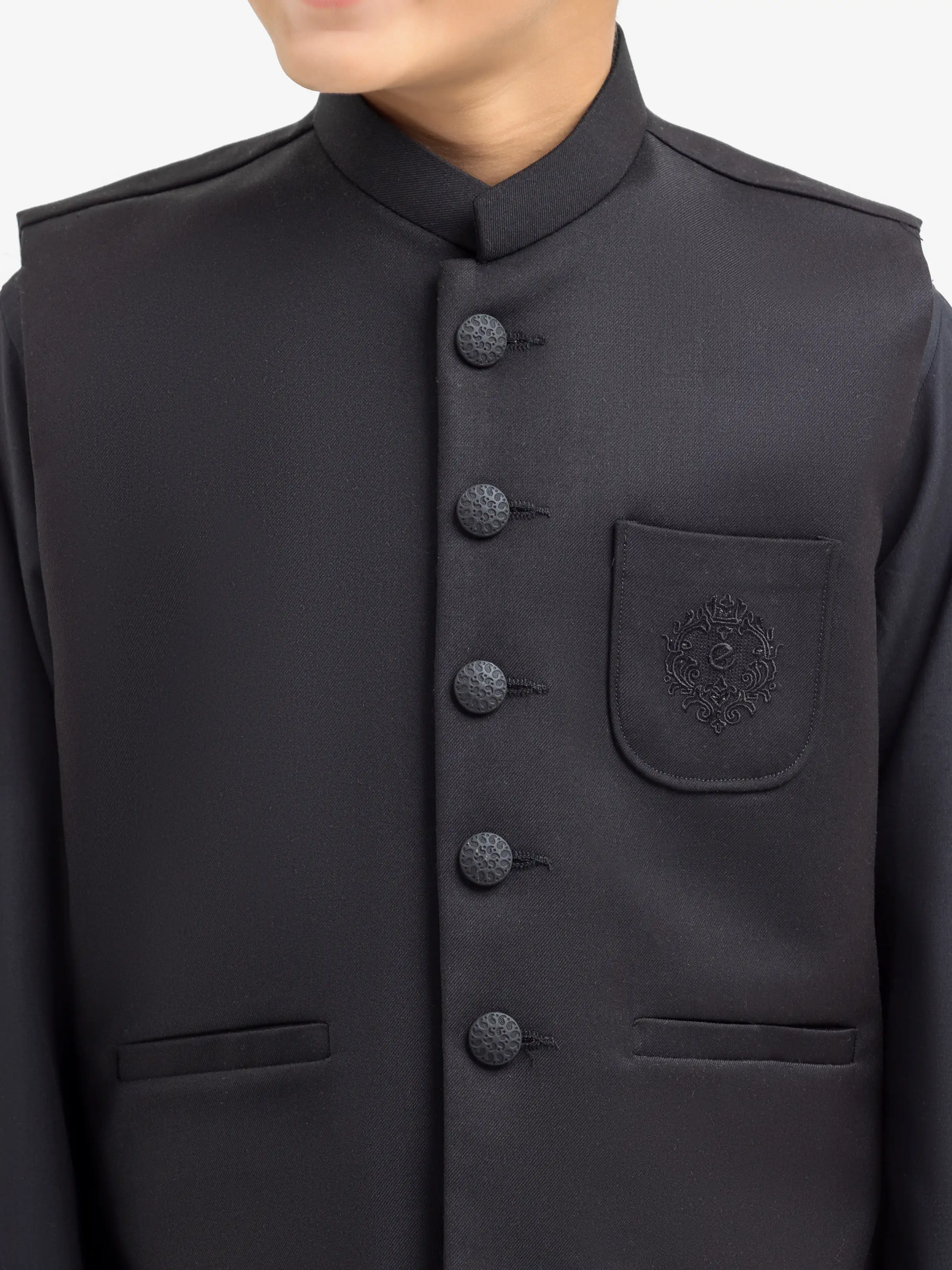 Boy's Black Waist Coat Suit - EBTWCS5-25198 - Image 3