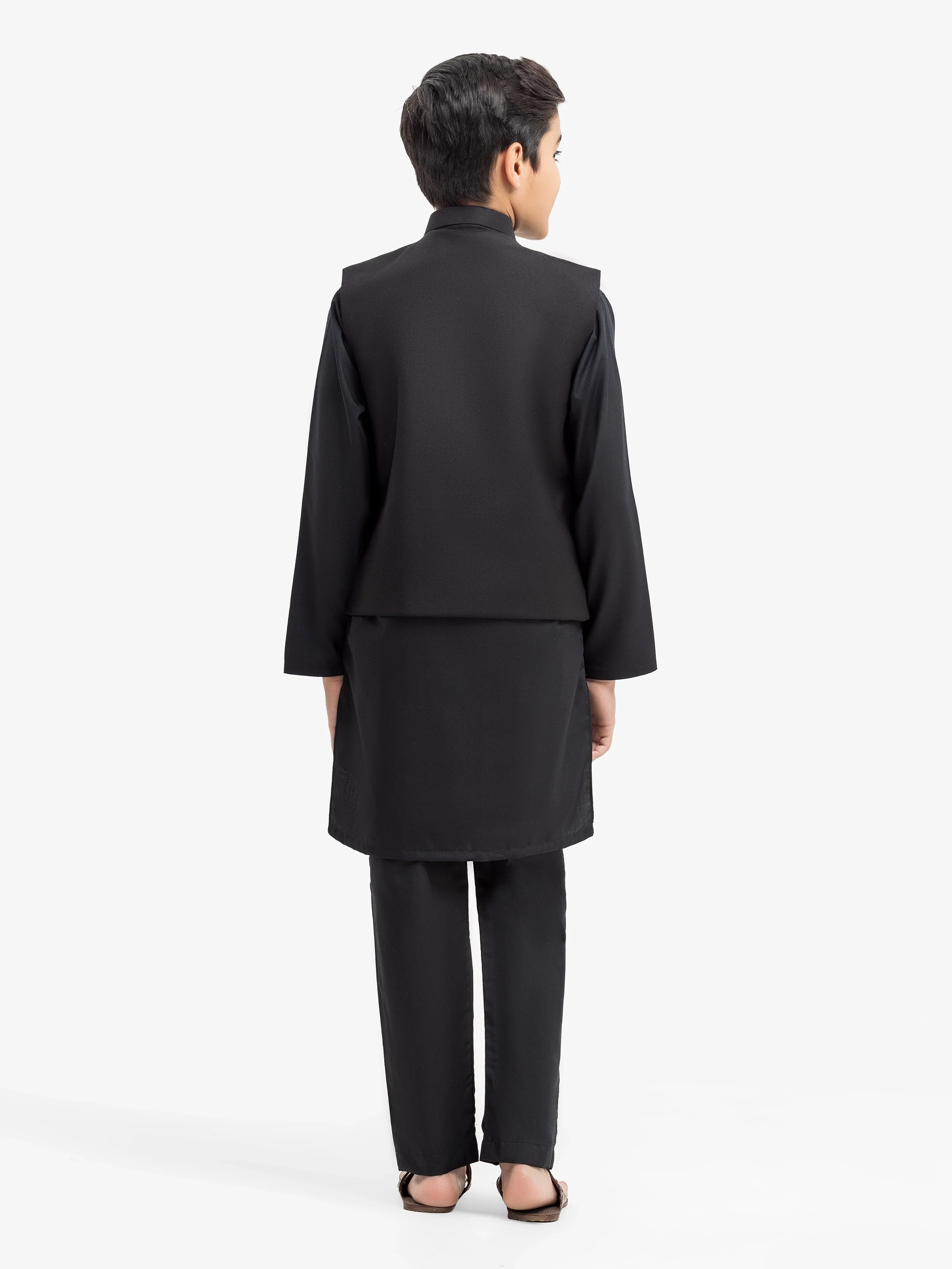 Boy's Black Waist Coat Suit - EBTWCS5-25198 - Image 5