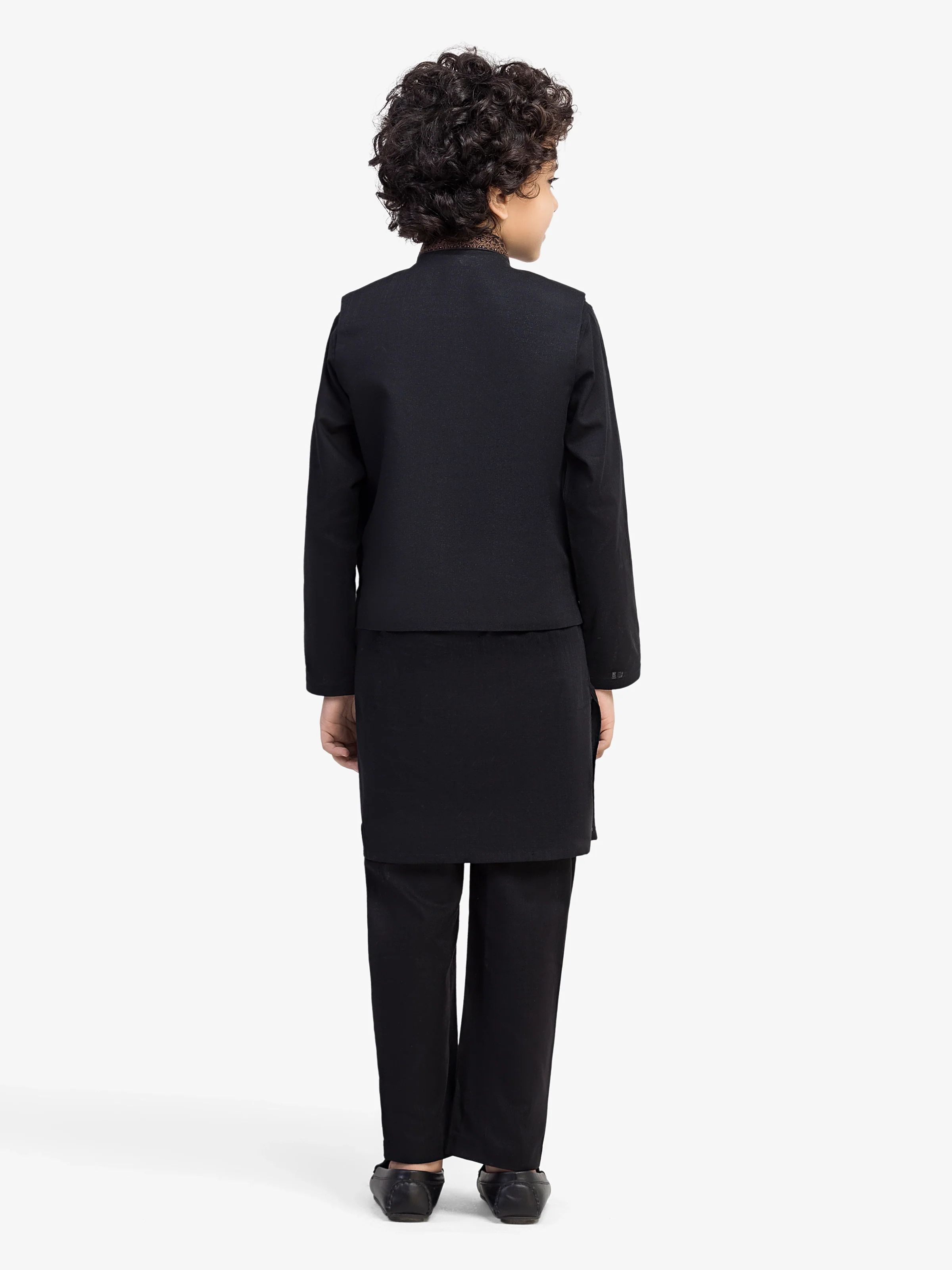 Boy's Black Waist Coat Suit - EBTWCS5-25201 - Image 5
