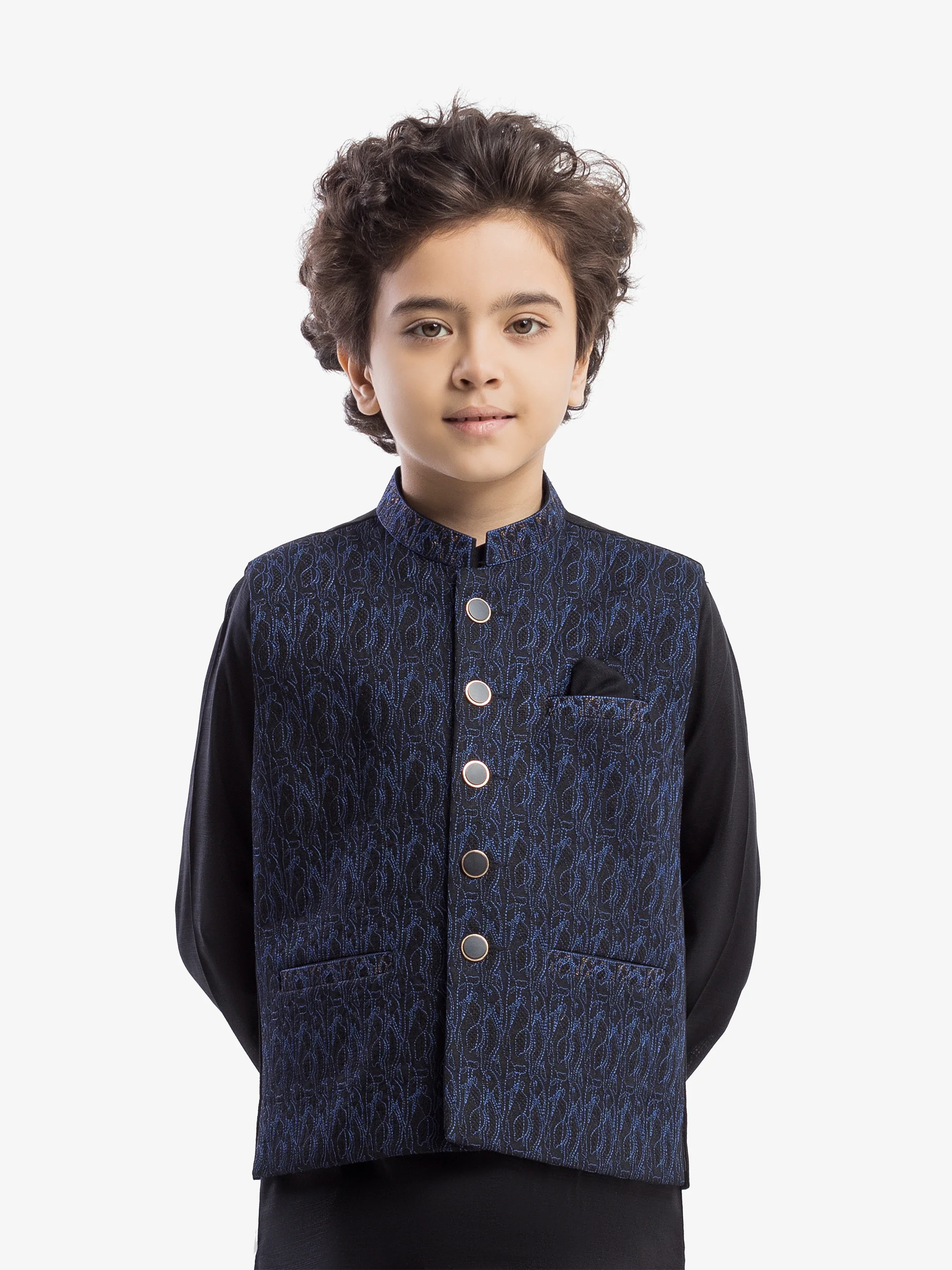 Boy's Black Waist Coat Suit - EBTWCS5-25221 - Image 2