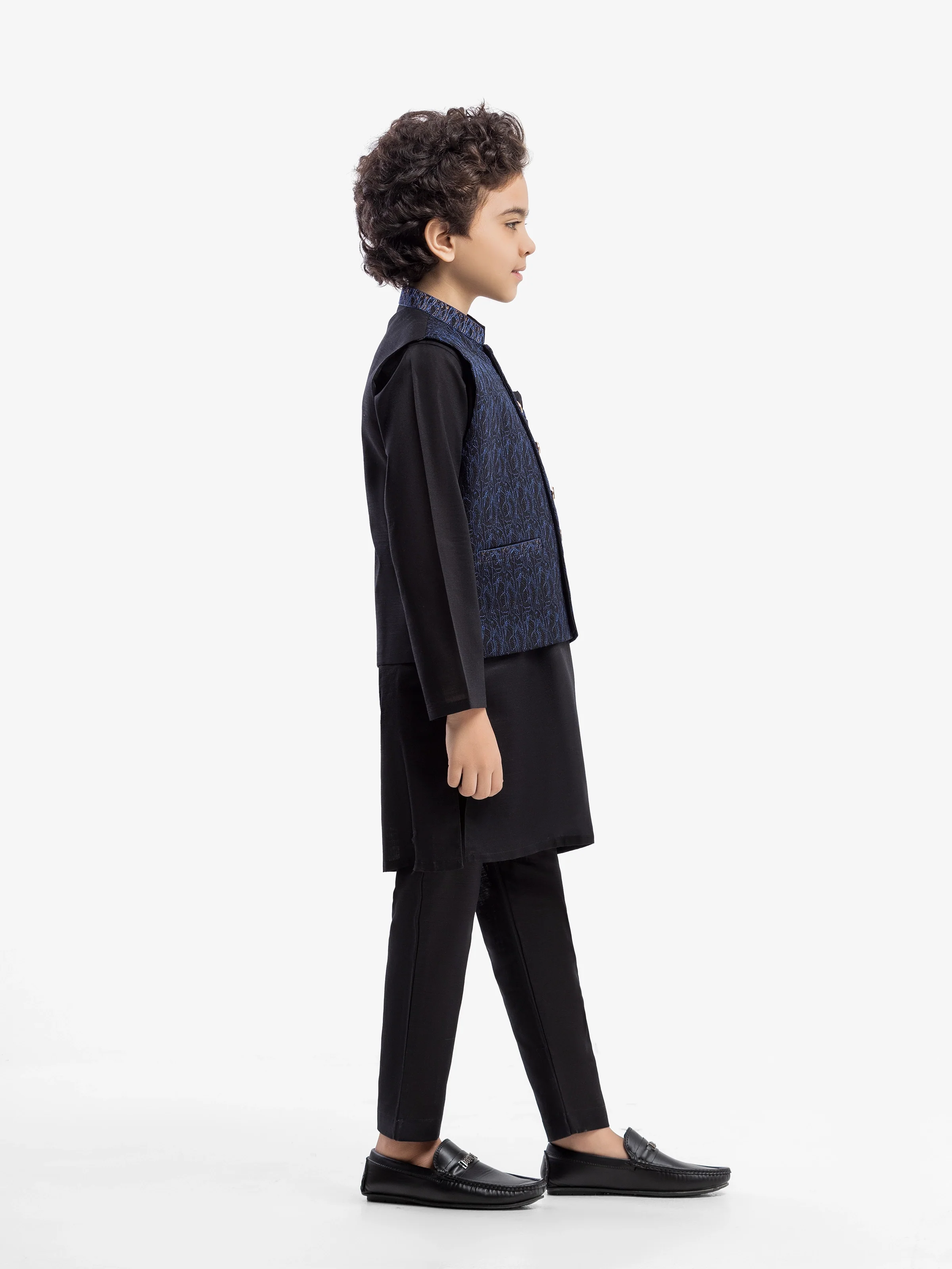 Boy's Black Waist Coat Suit - EBTWCS5-25221 - Image 4