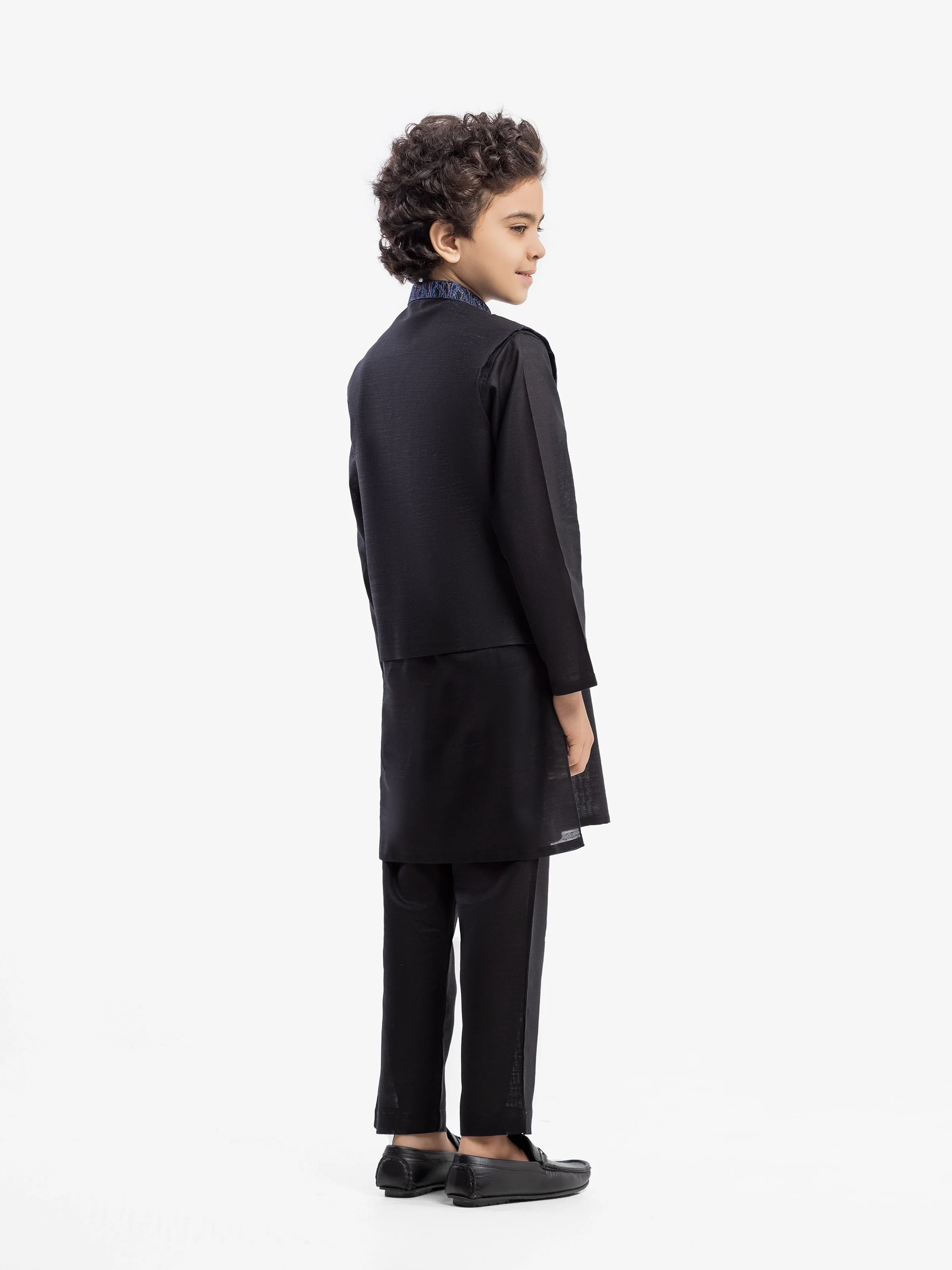 Boy's Black Waist Coat Suit - EBTWCS5-25221 - Image 5