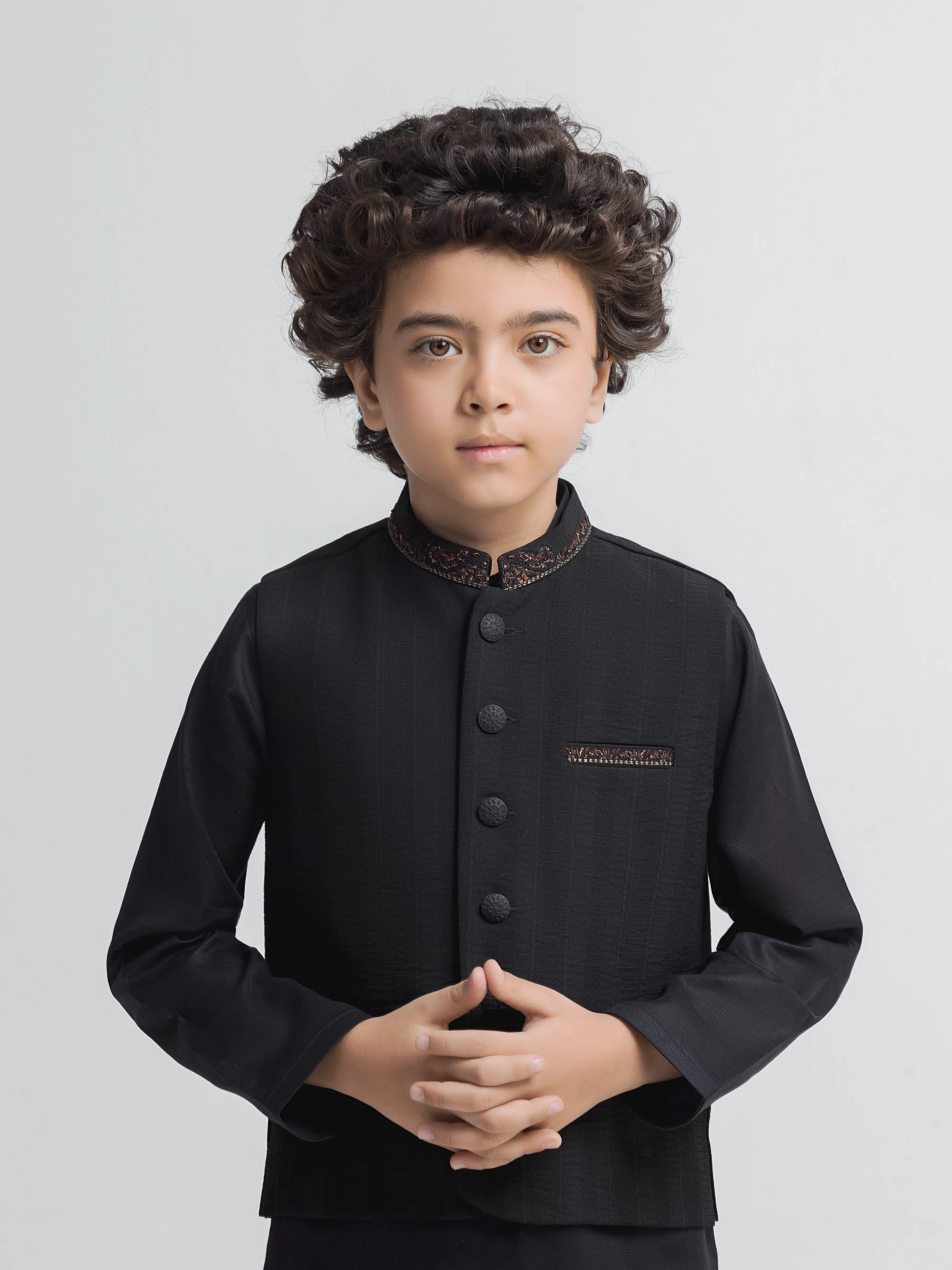 Boy's Black Waist Coat Suit - EBTWCSC5-046 - Image 2
