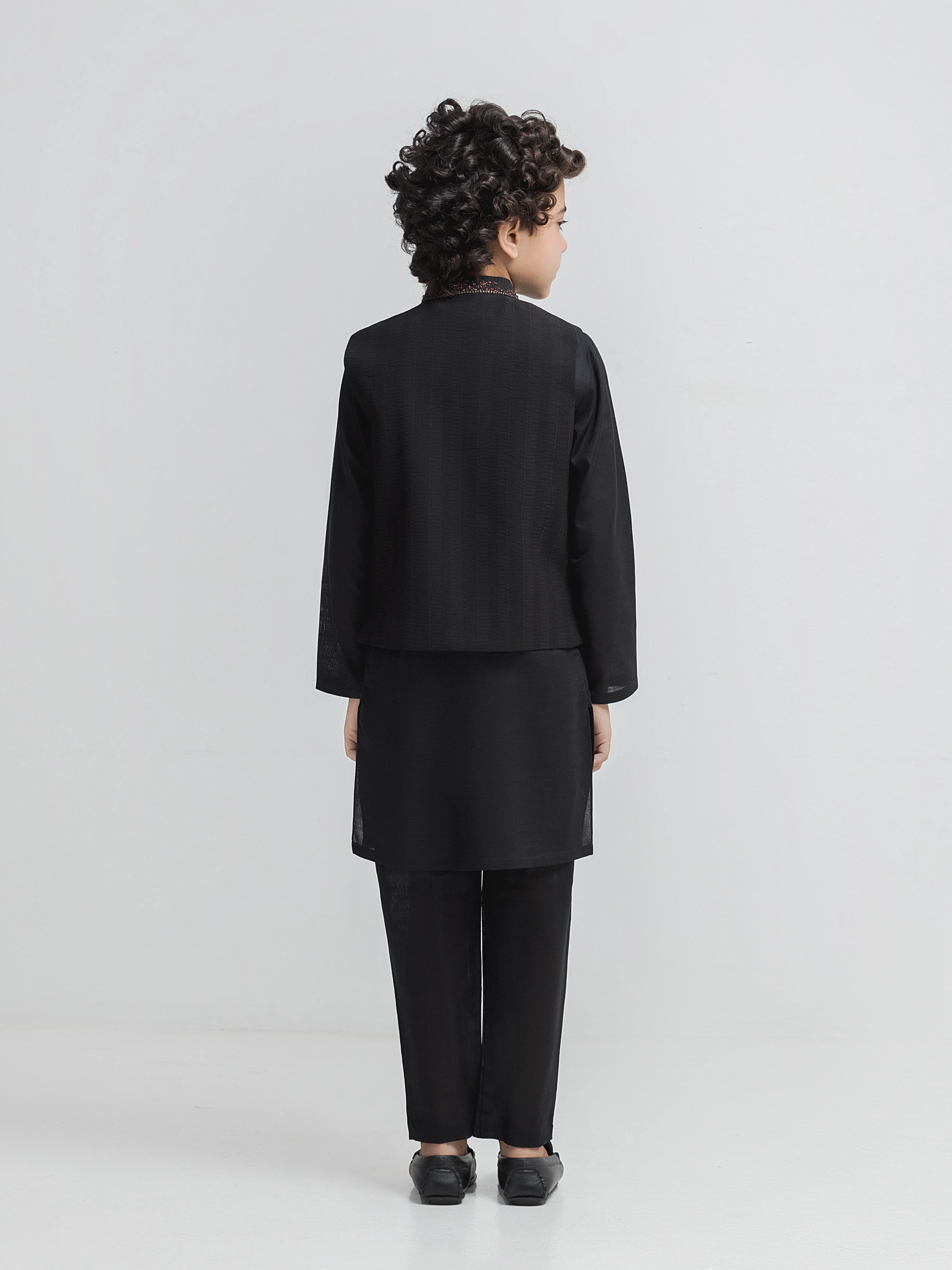 Boy's Black Waist Coat Suit - EBTWCSC5-046 - Image 5