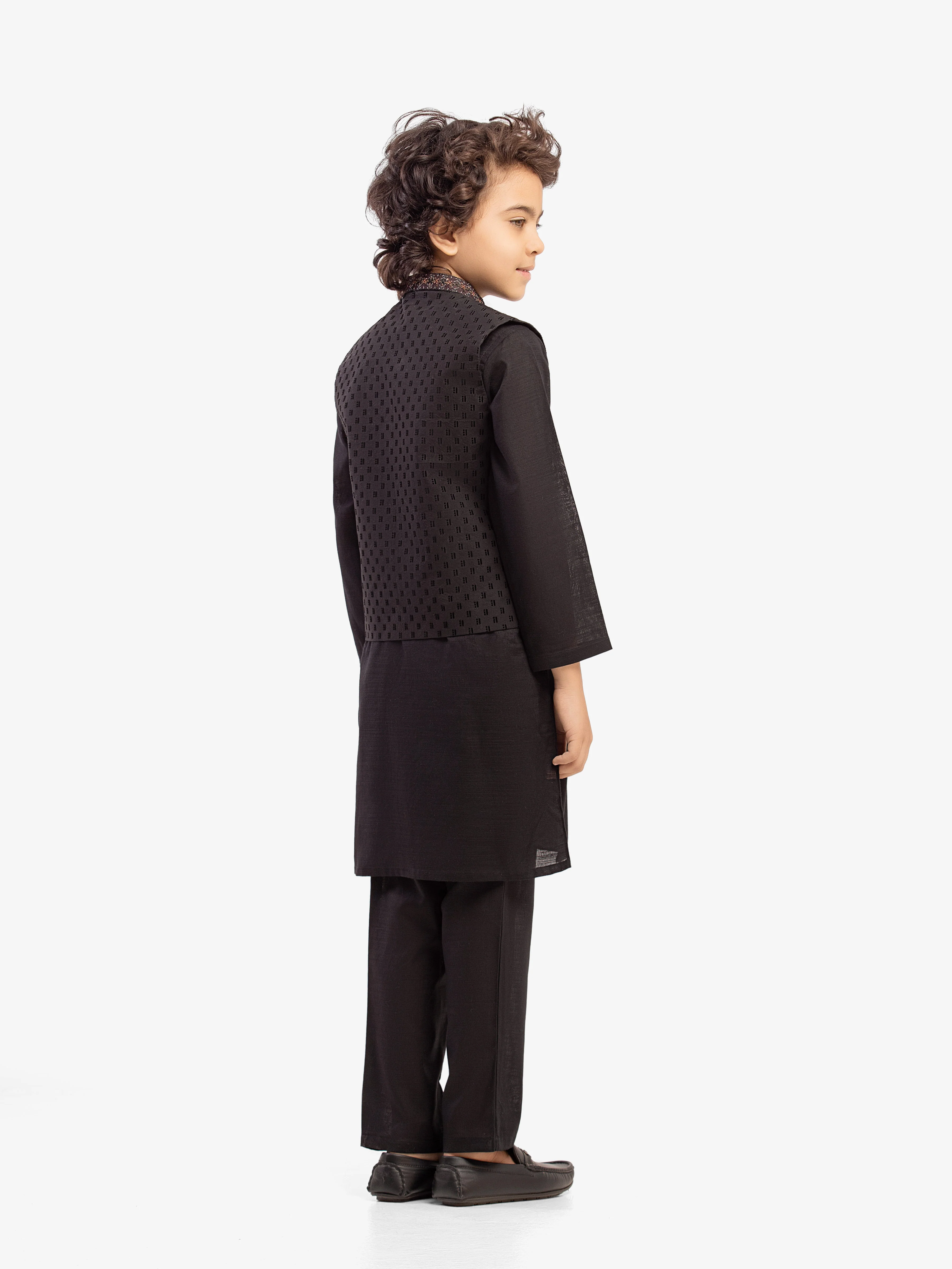 Boy's Black Waist Coat Suit - EBTWCSC5-047 - Image 5