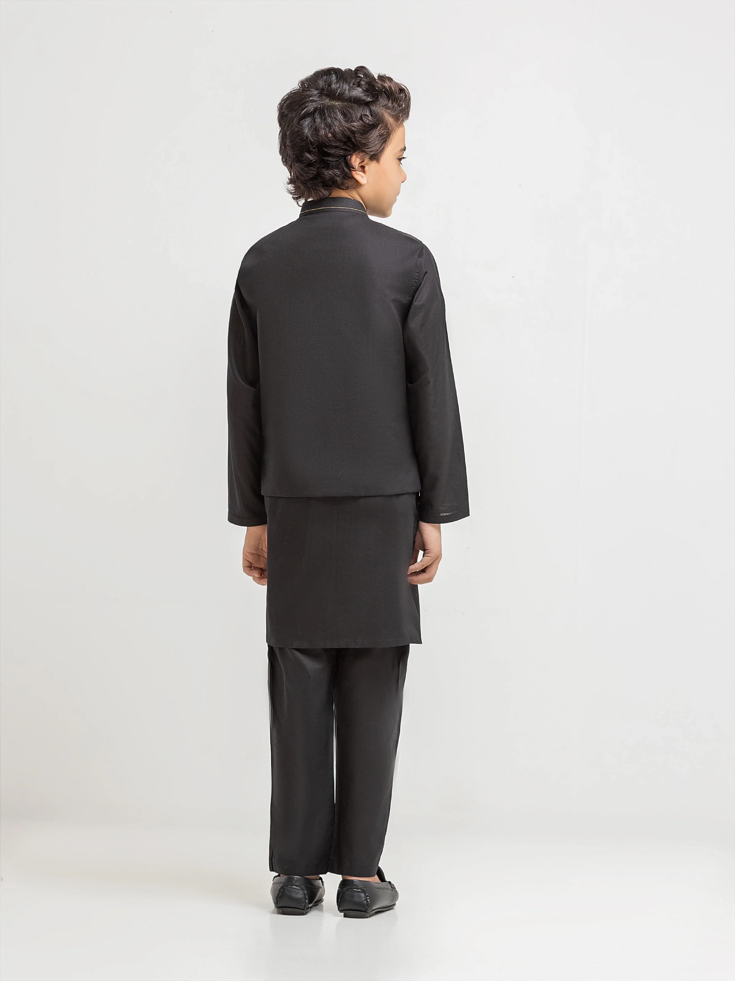 Boy's Black Waist Coat Suit - EBTWCSC5-052 - Image 5