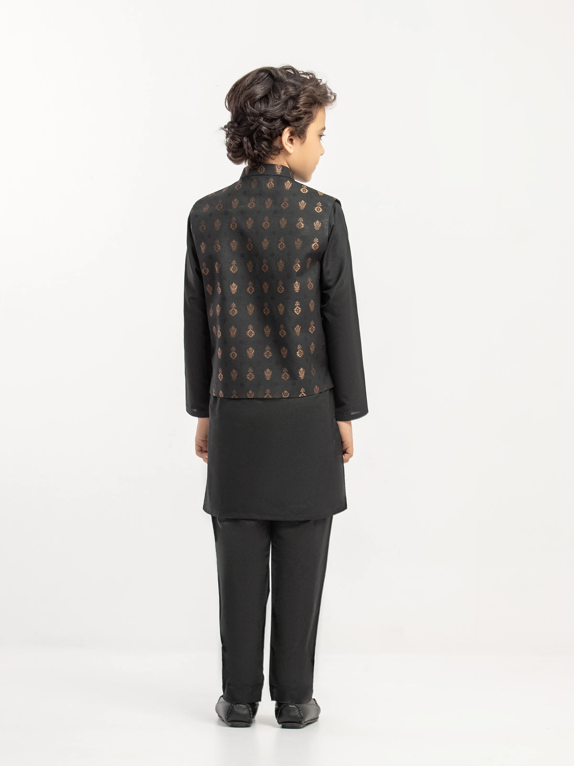 Boy's Black Waist Coat Suit - EBTWCSC5-056 - Image 5