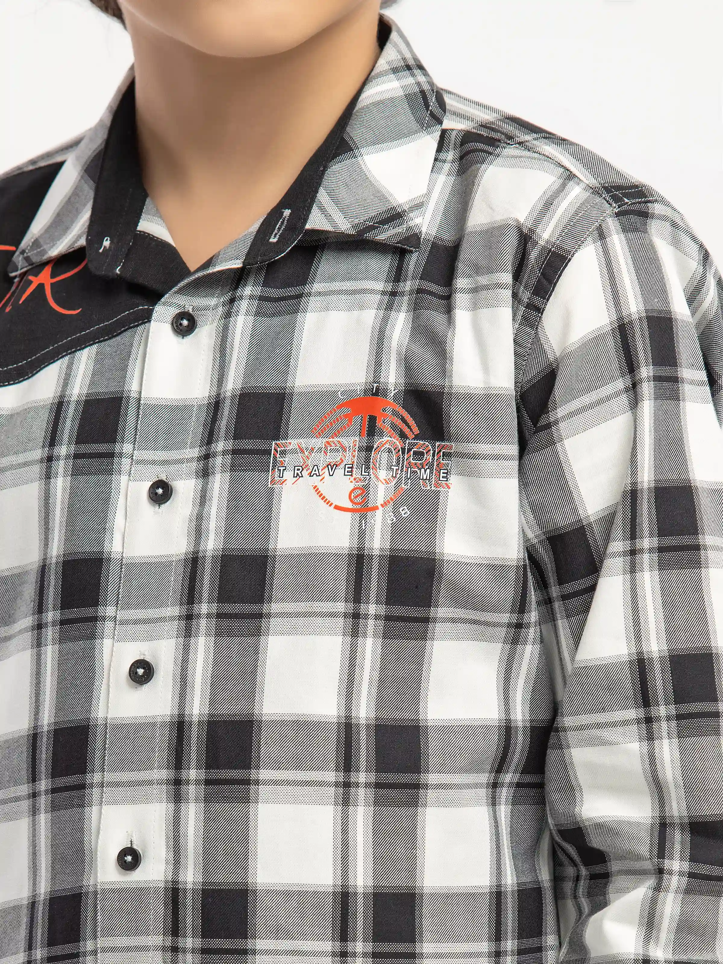 Boy's Black & White Shirt - EBTS5-27584-2P - Image 3