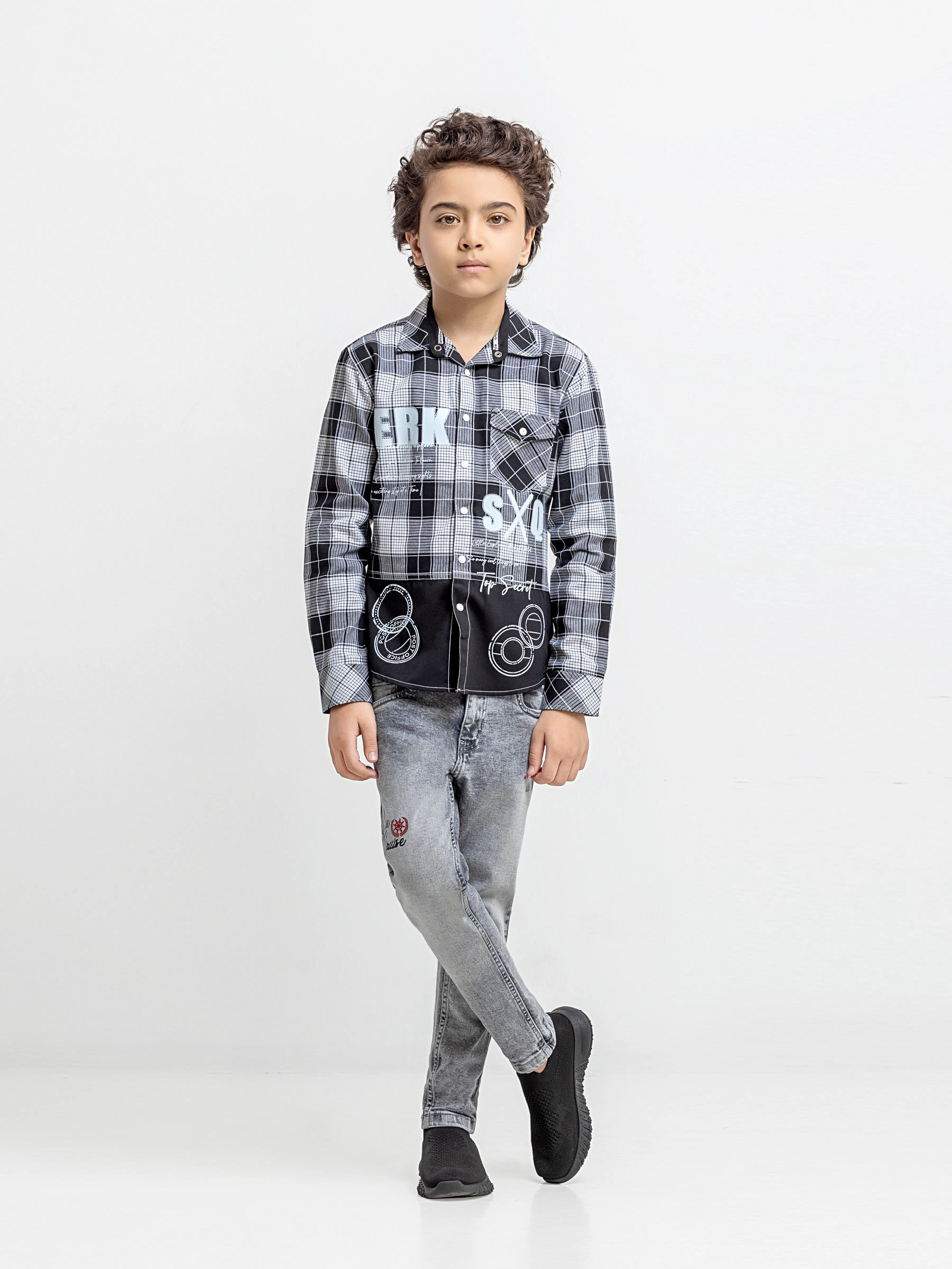 Boy's Black & White Shirt - EBTSF6-27697 - Image 2