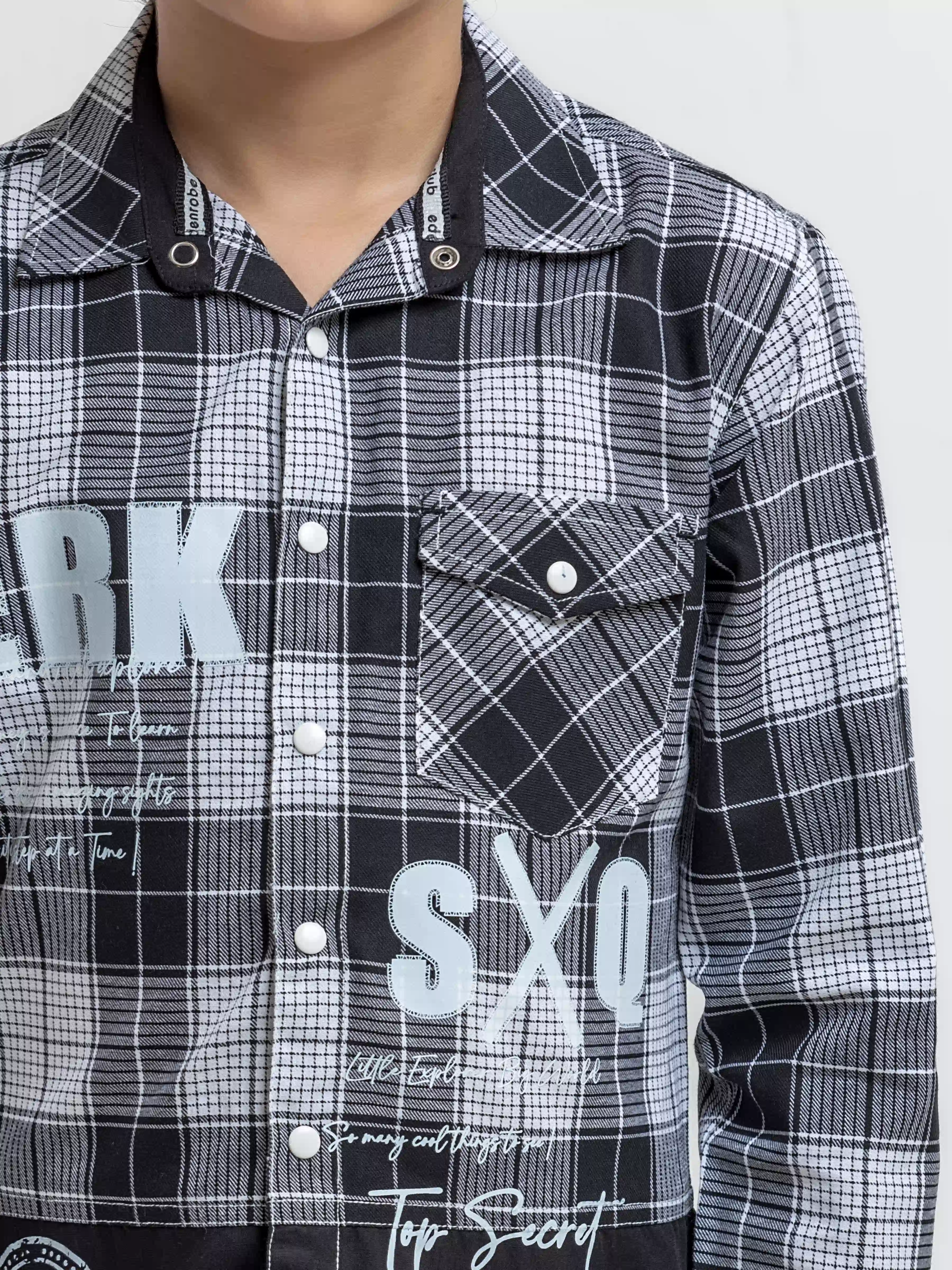 Boy's Black & White Shirt - EBTSF6-27697 - Image 3