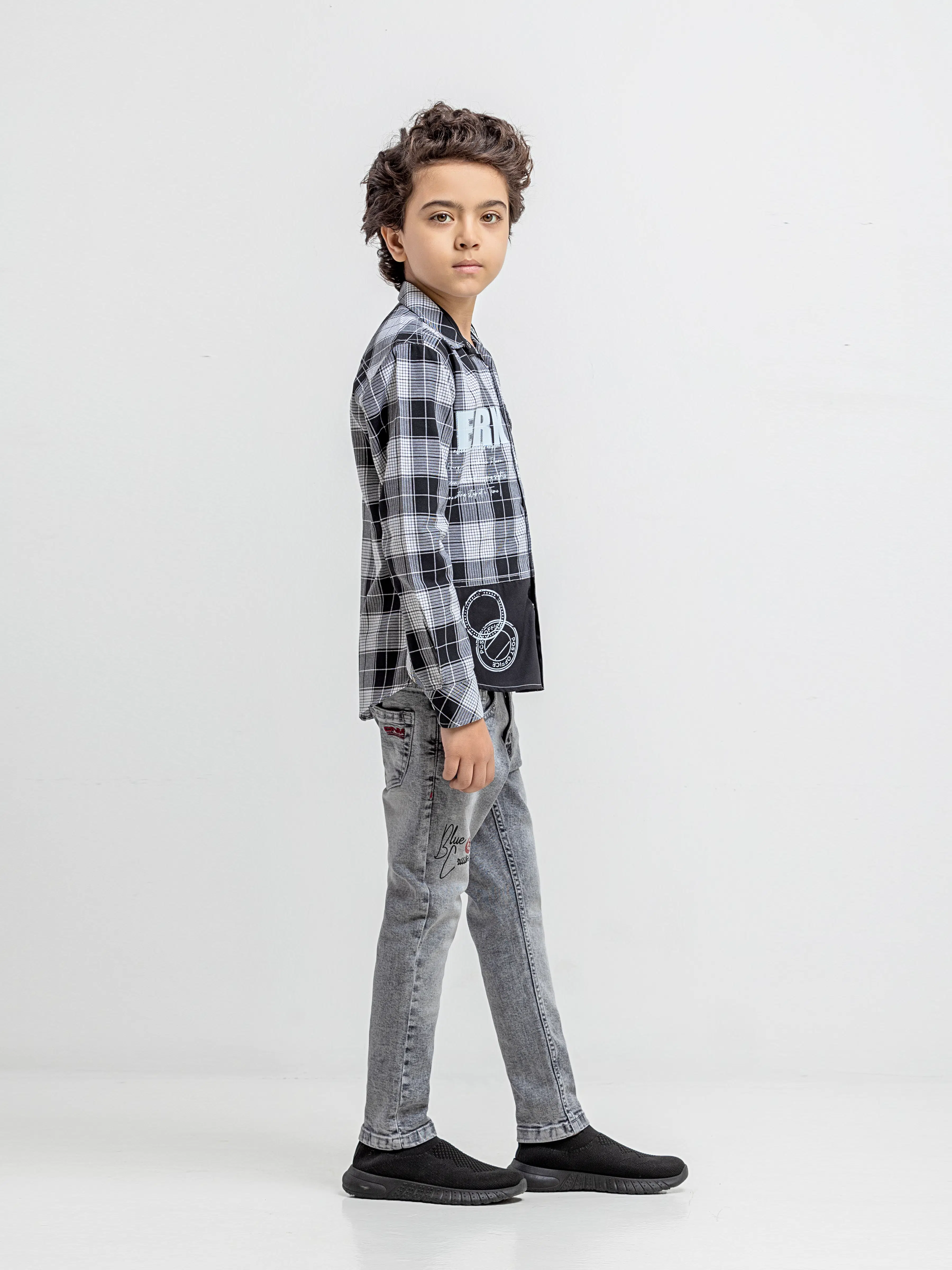 Boy's Black & White Shirt - EBTSF6-27697 - Image 4
