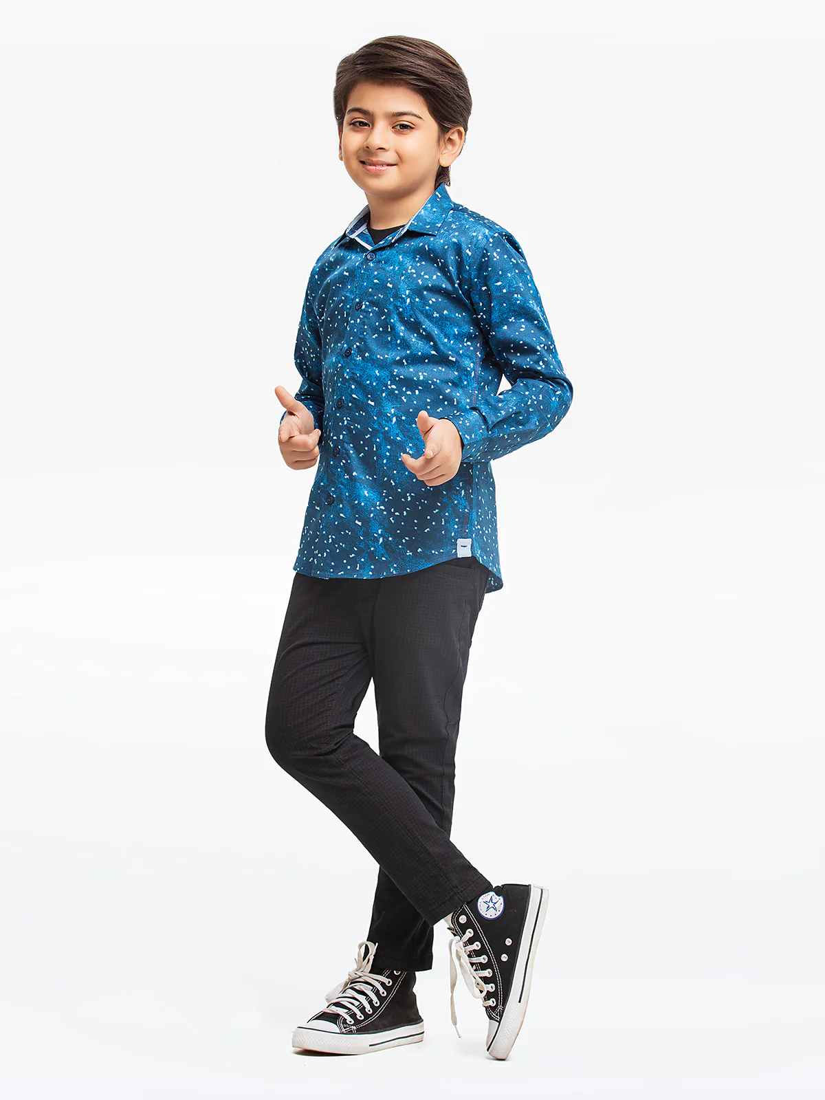 Boy's Blue Full Sleeves Shirt - EBTS23-27526 - Image 2