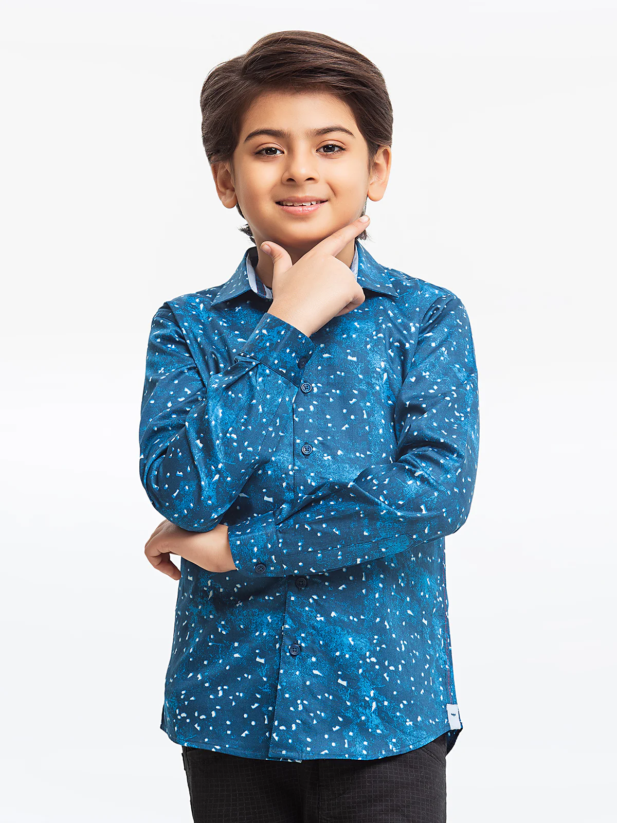 Boy's Blue Full Sleeves Shirt - EBTS23-27526 - Image 3