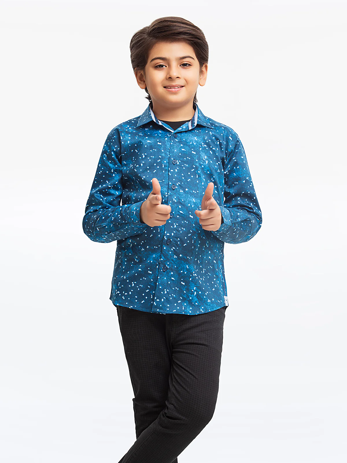Boy's Blue Full Sleeves Shirt - EBTS23-27526 - Image 4