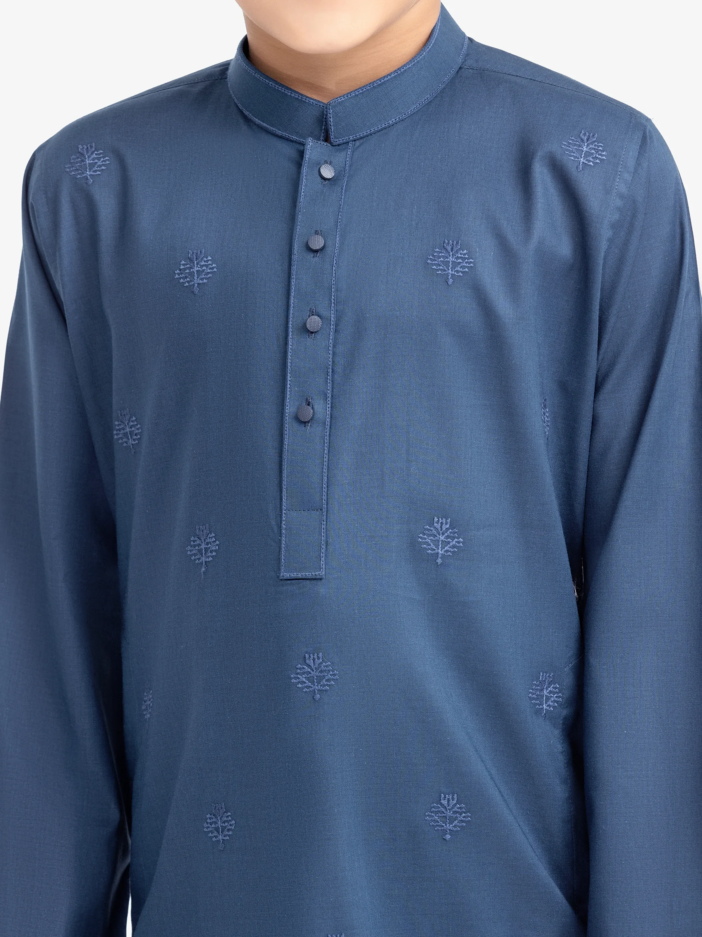 Boy's Blue Kurta - EBTK25-4001 - Image 3