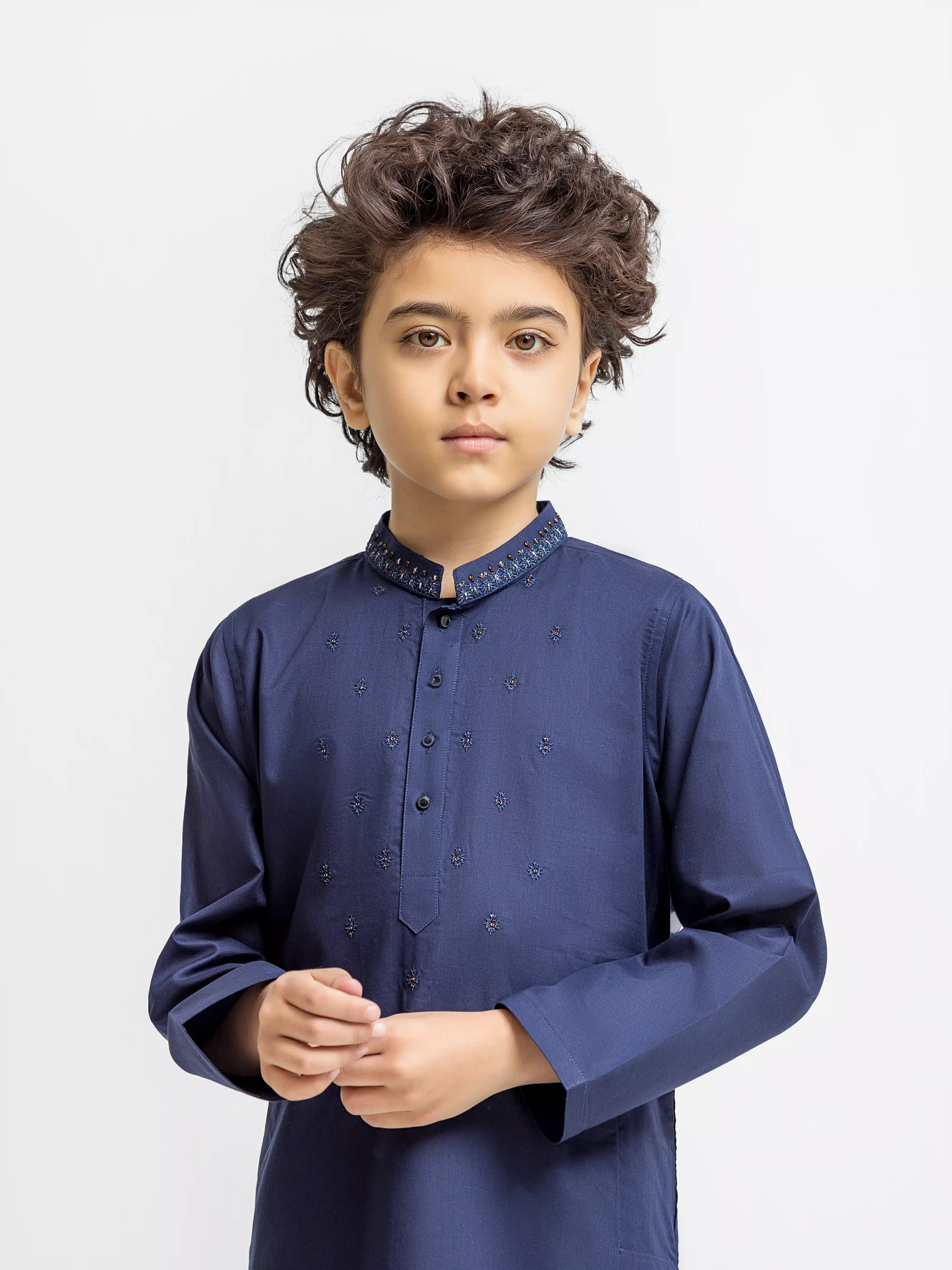 Boy's Blue Kurta - EBTKC5-032 - Image 2