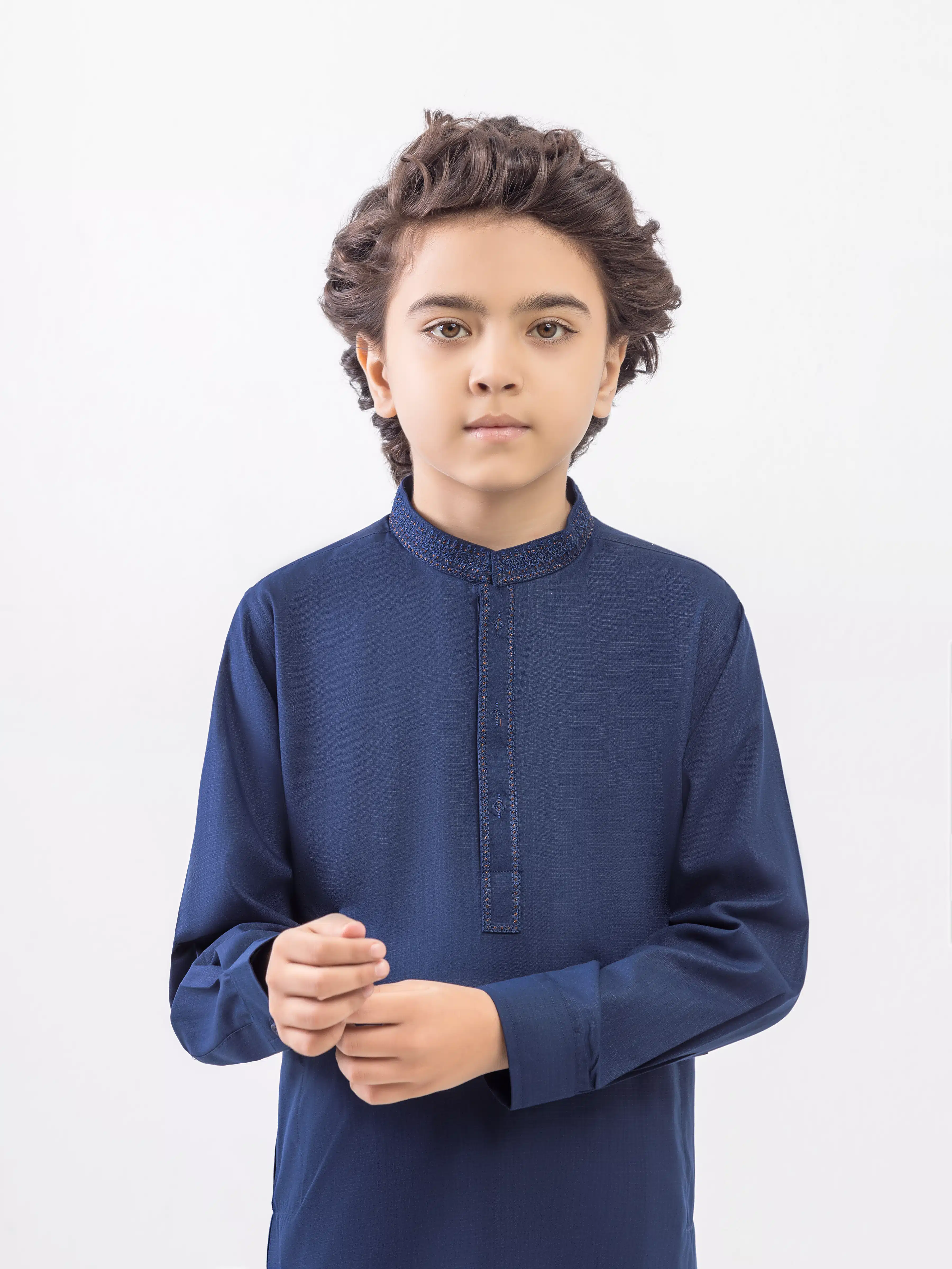 Boy's Blue Kurta Shalwar - EBTKS6-4083 - Image 2