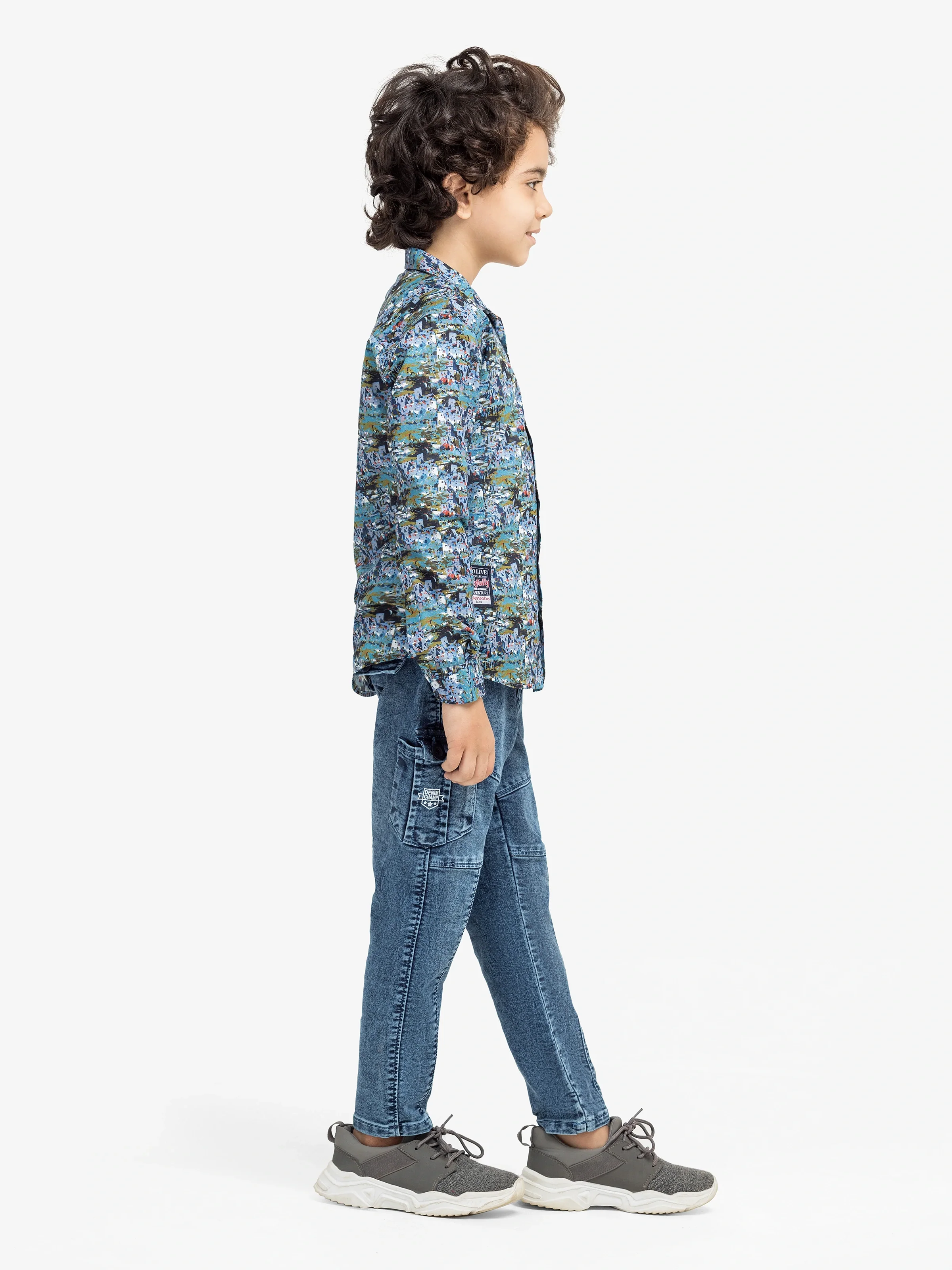Boy's Blue Multi Shirt - EBTS5-27595 - Image 6