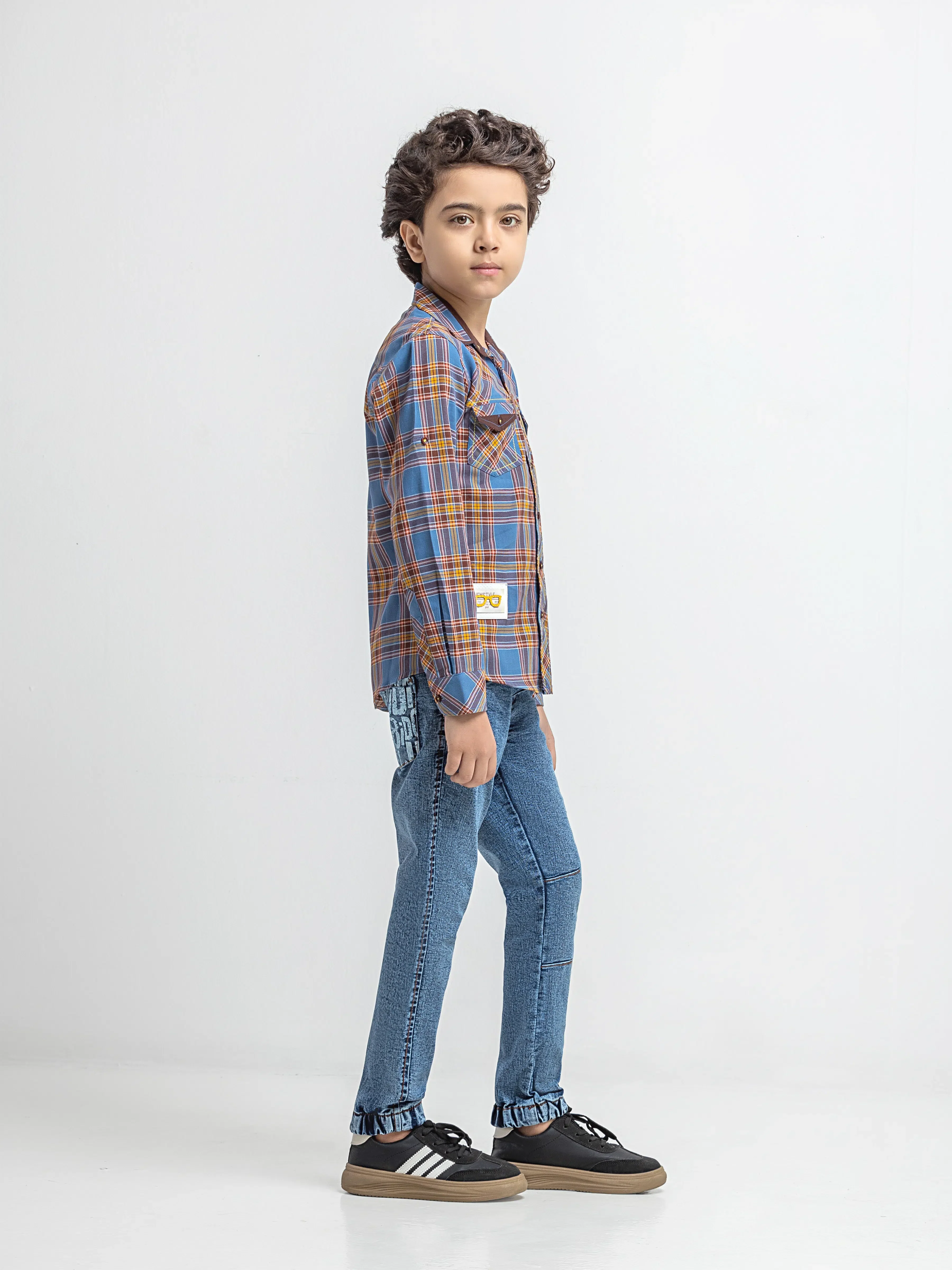 Boy's Blue Multi Shirt - EBTSF6-27699 - Image 4