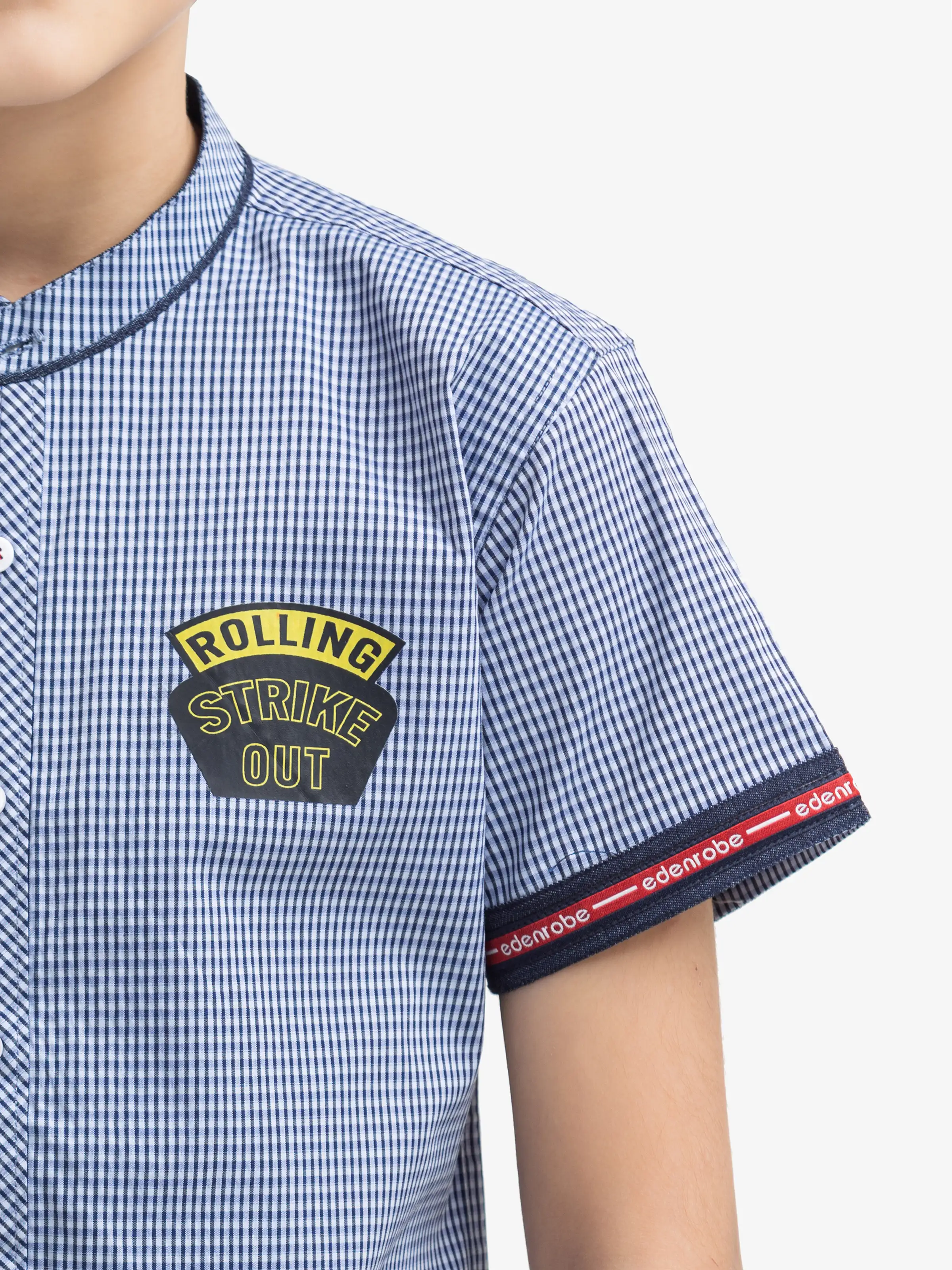 Boy's Blue & Navy Shirt - EBTS5-27588 - Image 3