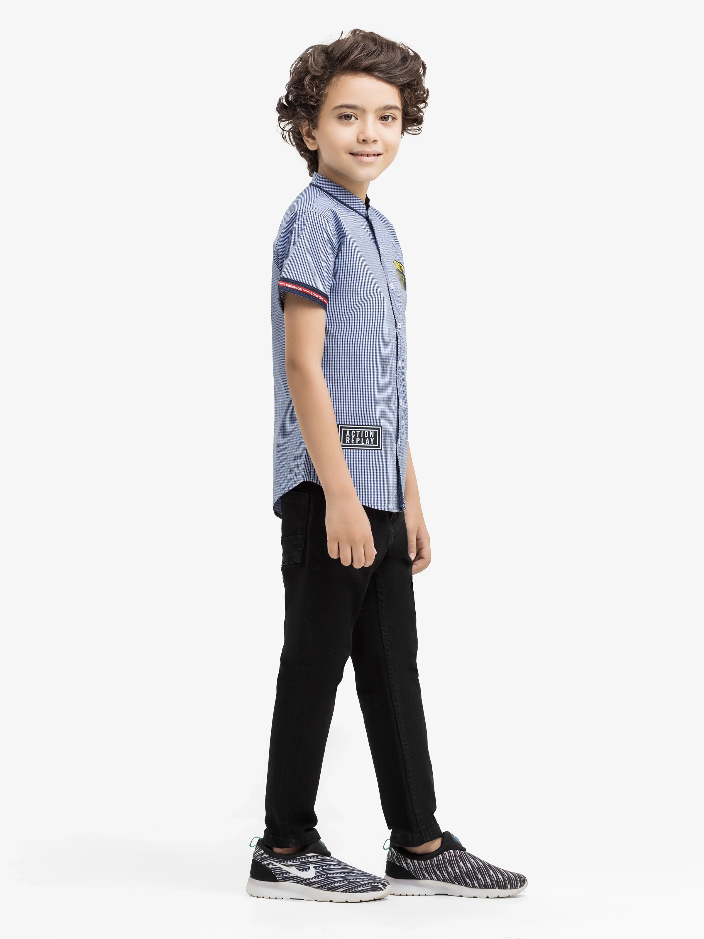 Boy's Blue & Navy Shirt - EBTS5-27588 - Image 6