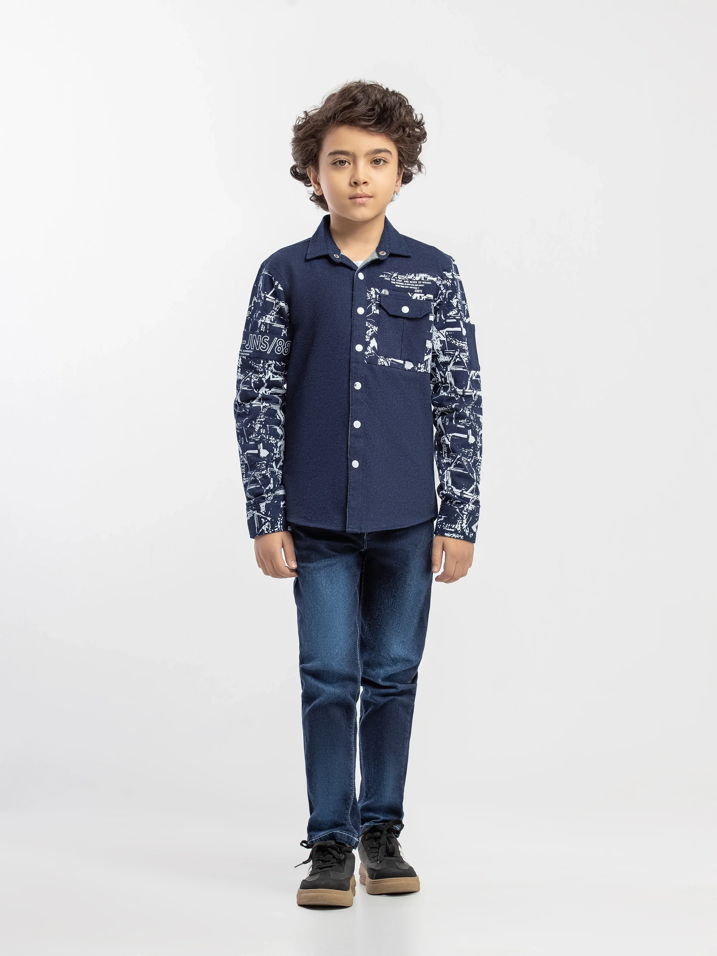 Boy's Blue Shacket - EBTJS5-001 - Image 2