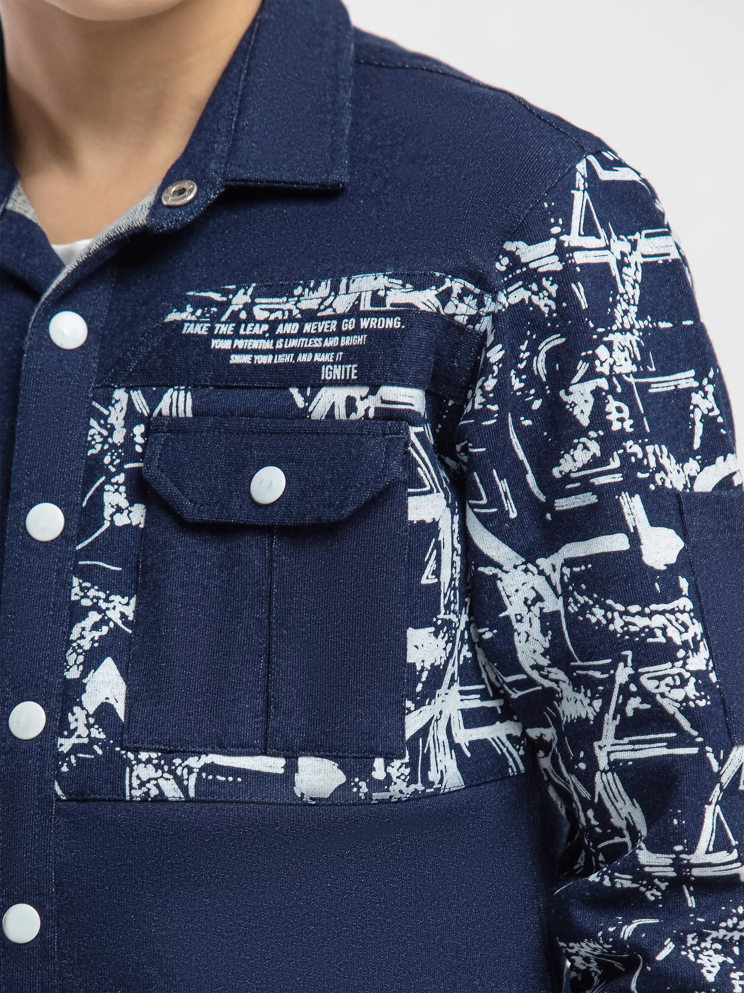 Boy's Blue Shacket - EBTJS5-001 - Image 3