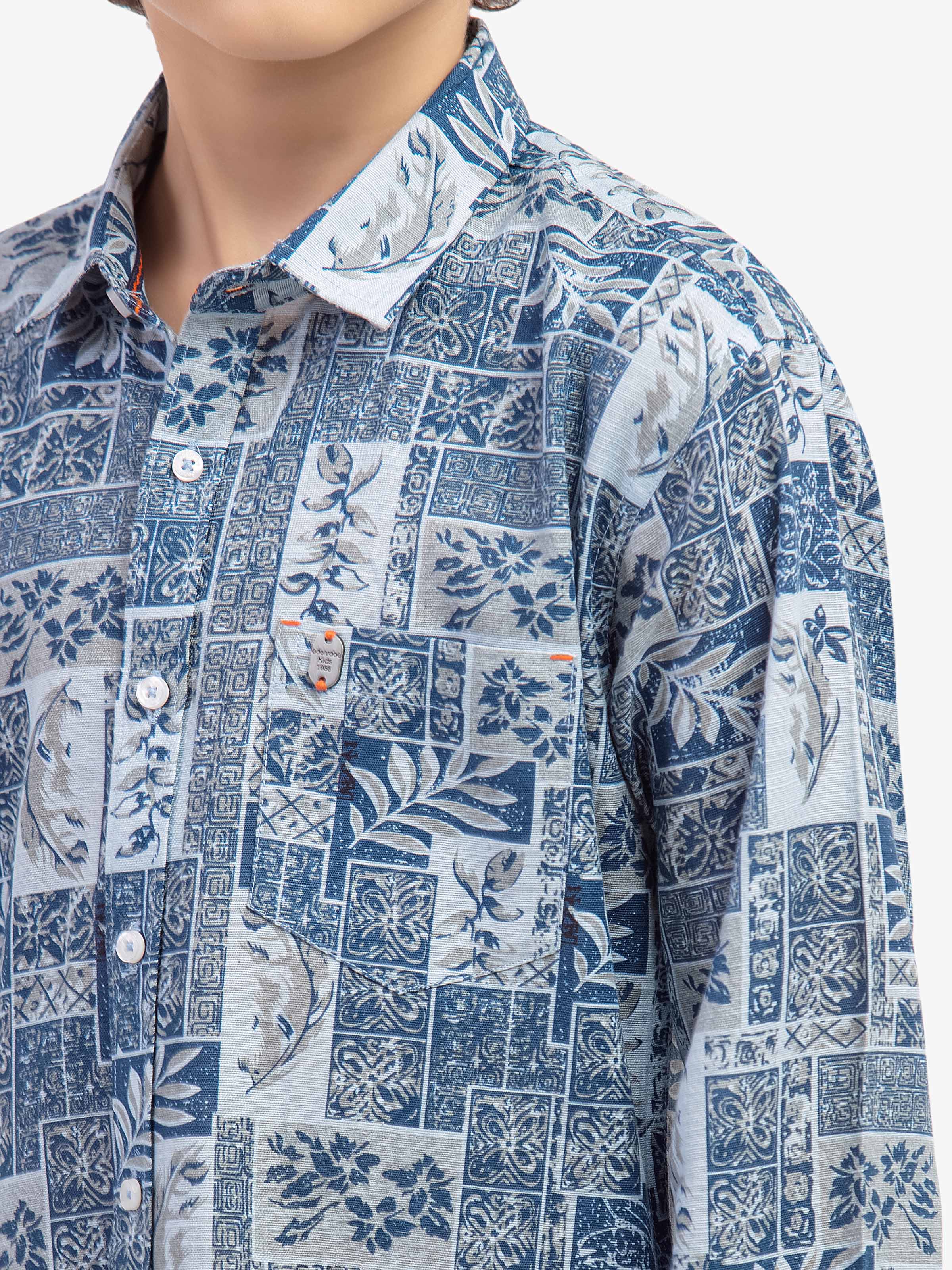 Boy's Blue Shirt - EBTS5-27647 - Image 3