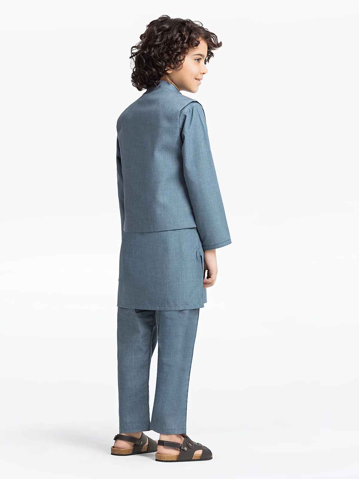 Boy's Blue Waist Coat Suit - EBTWCS24-25189 - Image 5