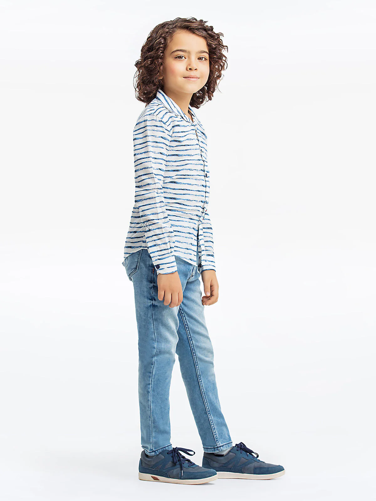 Boy's Blue & White Shirt - EBTS23-27506 - Image 3