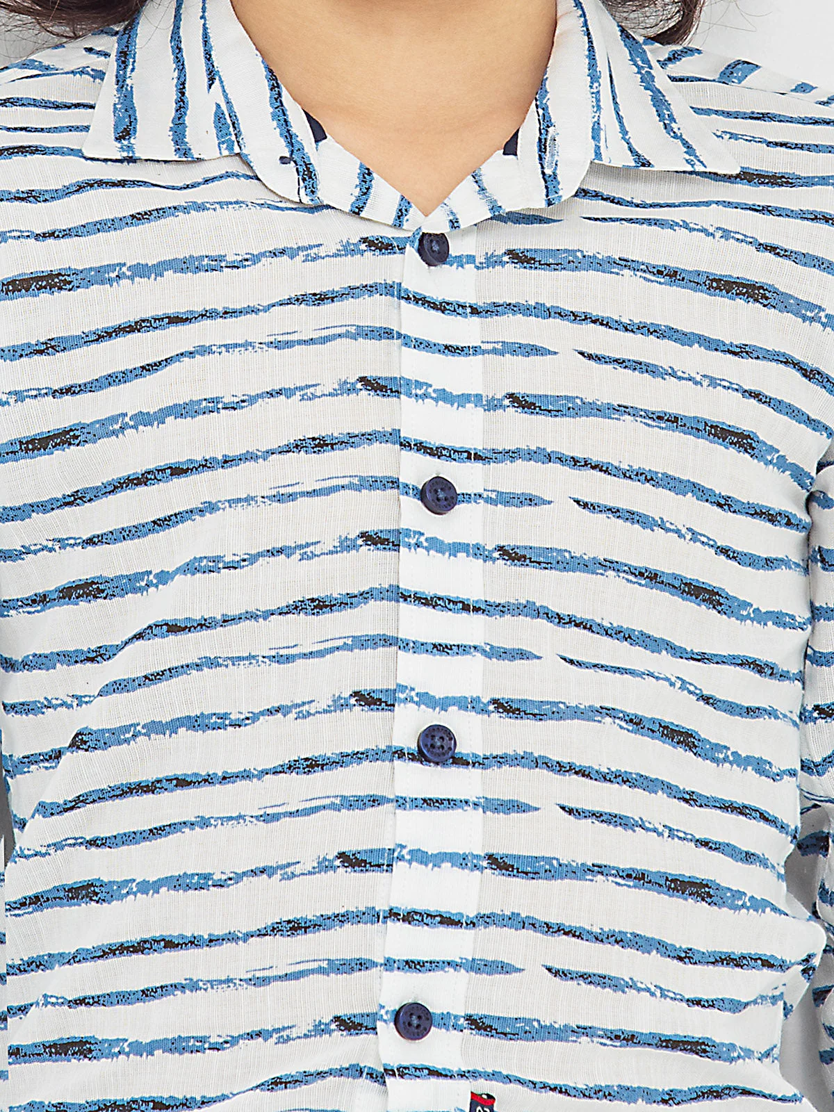Boy's Blue & White Shirt - EBTS23-27506 - Image 4