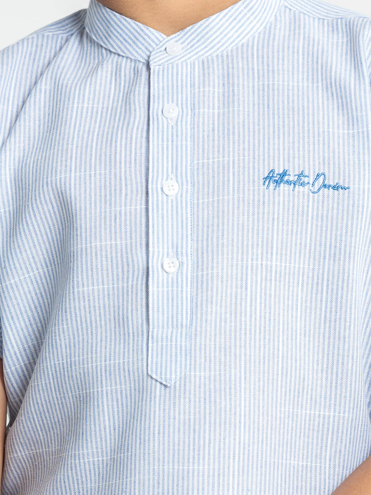 Boy's Blue & White Shirt - EBTS24-27540 - Image 3