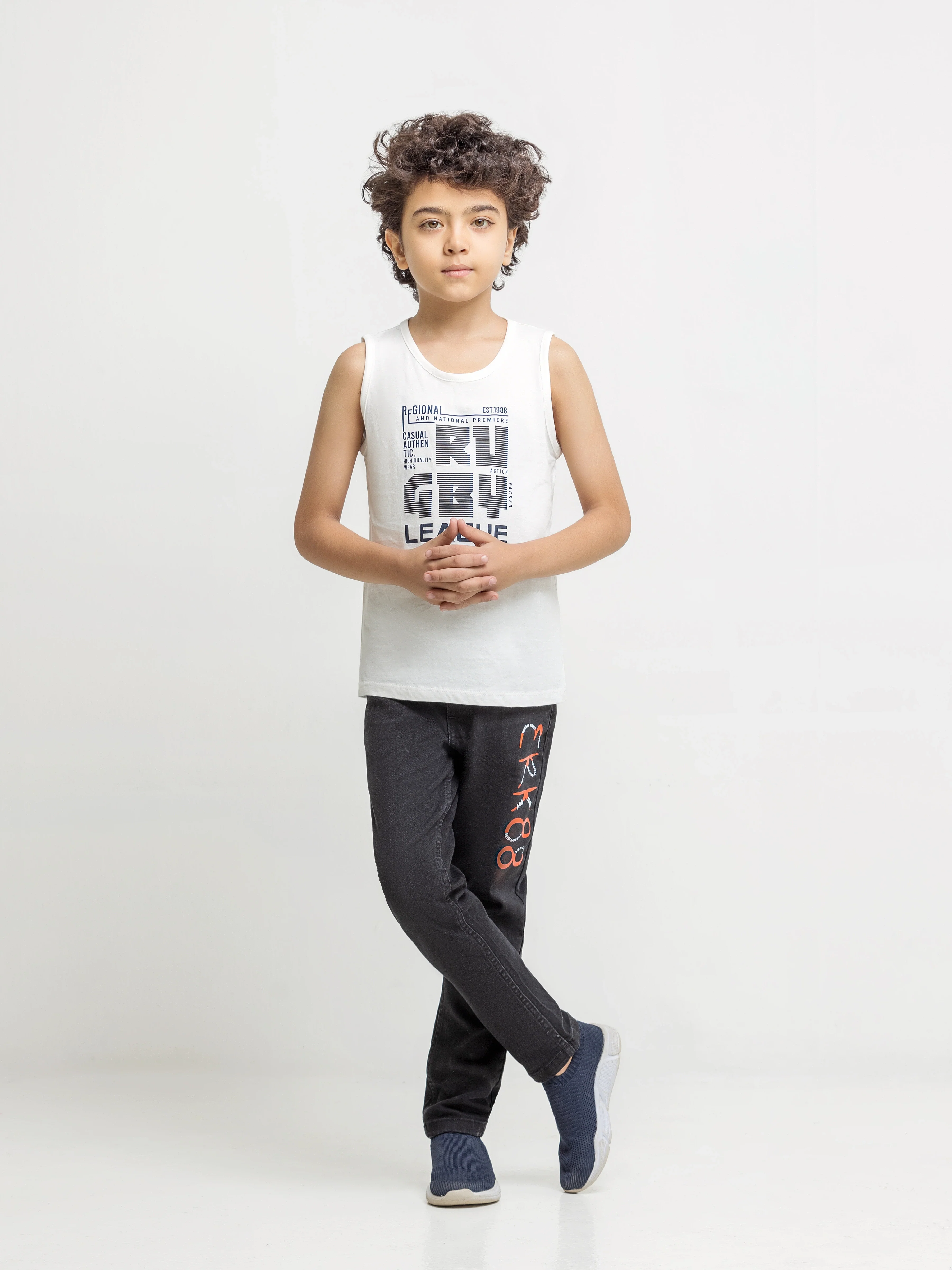 Boy's Blue & White Shirt - EBTS5-27581-2P - Image 2